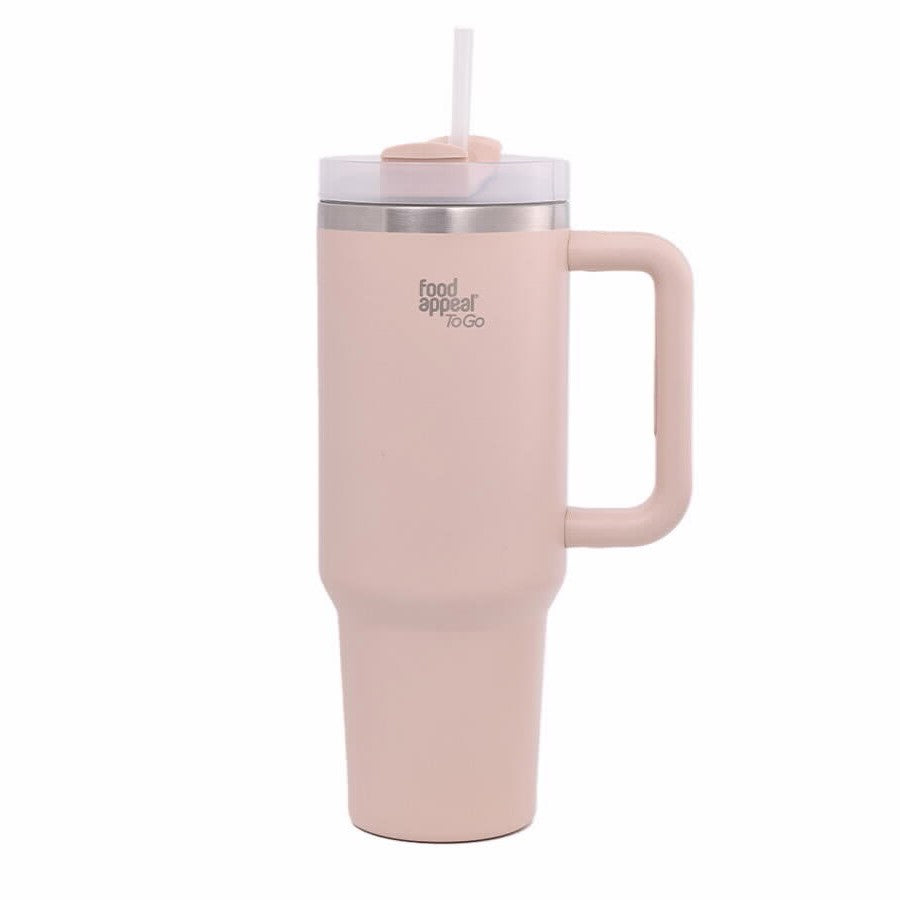 Thermal Mug with Handle Straw 900ml TO GO Color Cream Home Food appeal