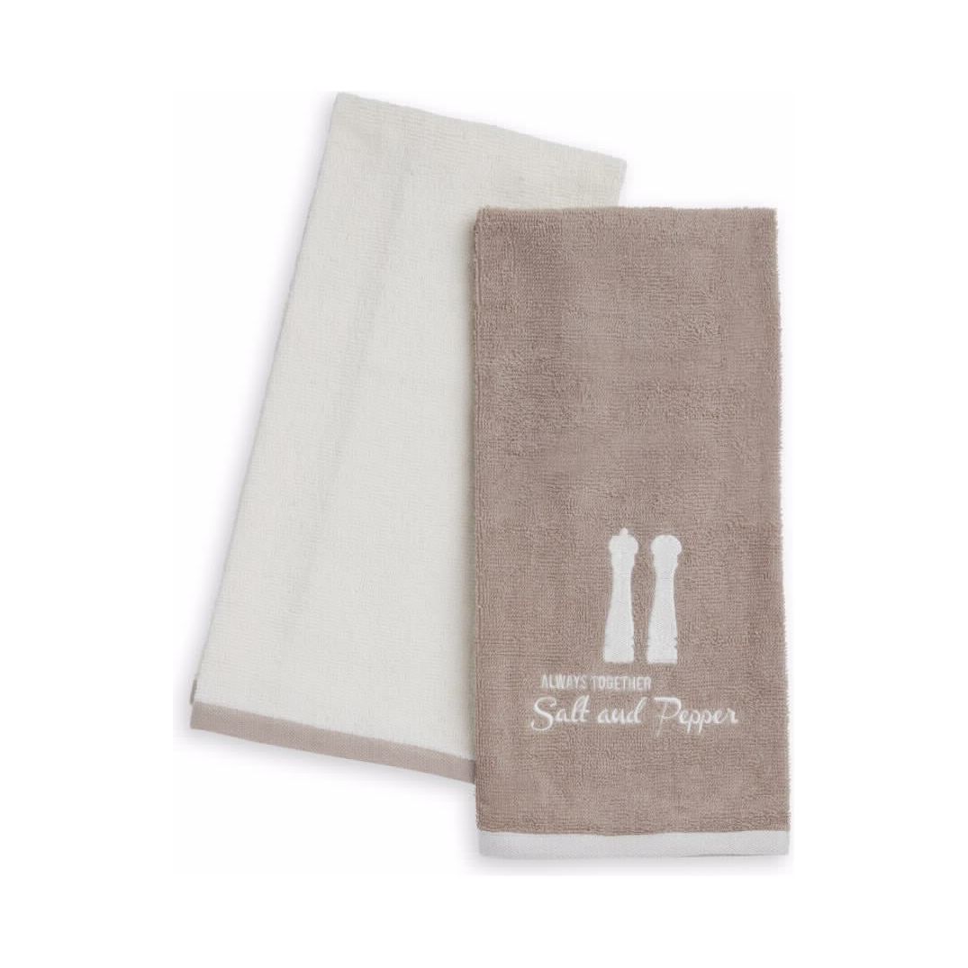 Kitchen Pair Towels 40/70cm Salt Pepper
