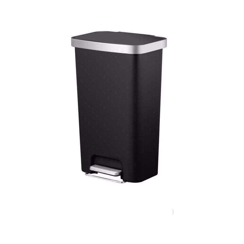 Rectangular Black Matte Pedal Bin 45L EKO HANNA