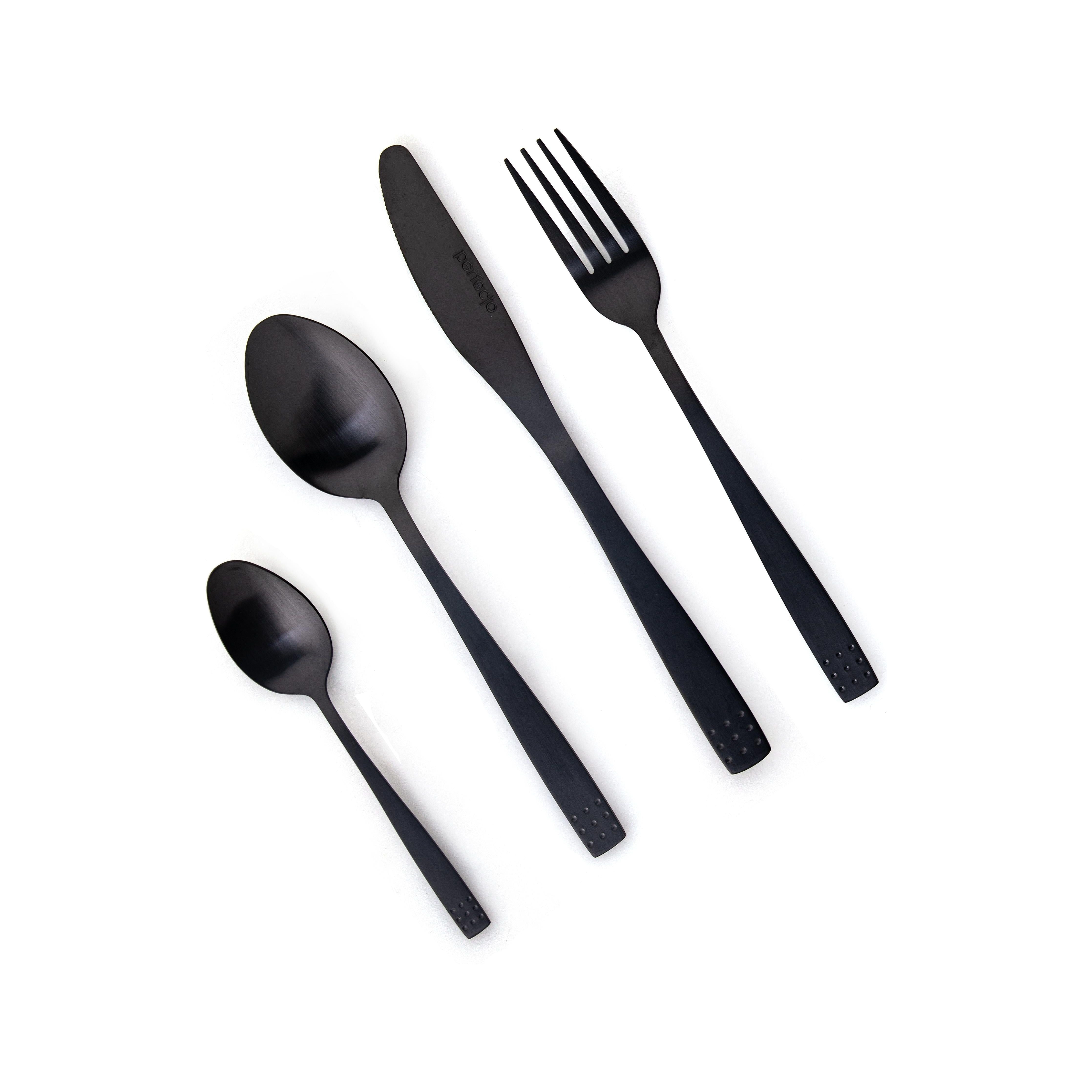 Cutlery Set 24 Pieces Stainless Steel Black Colors