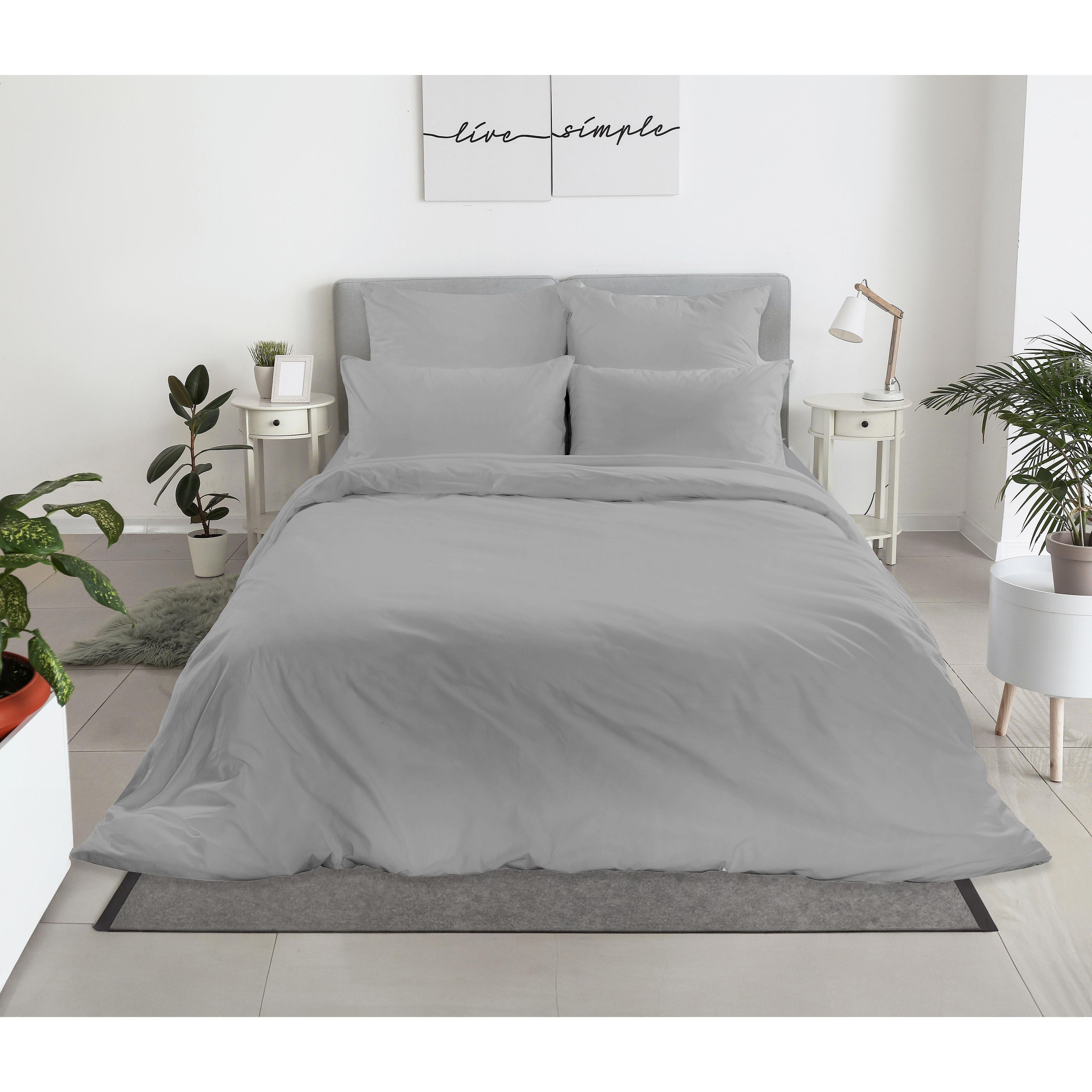 Sheet Double 160/200cm Gracey 100% Cotton Grey Light MOON