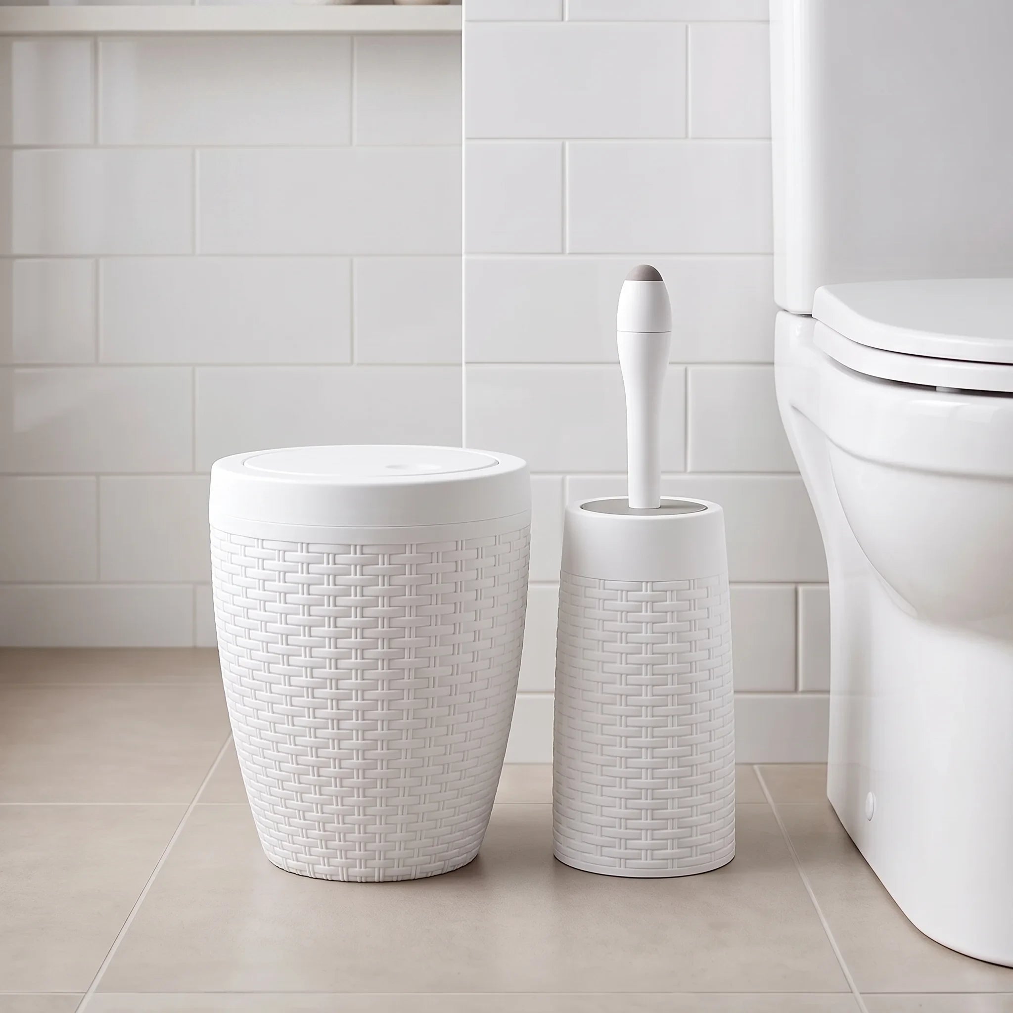 White Bin and Brush Magic