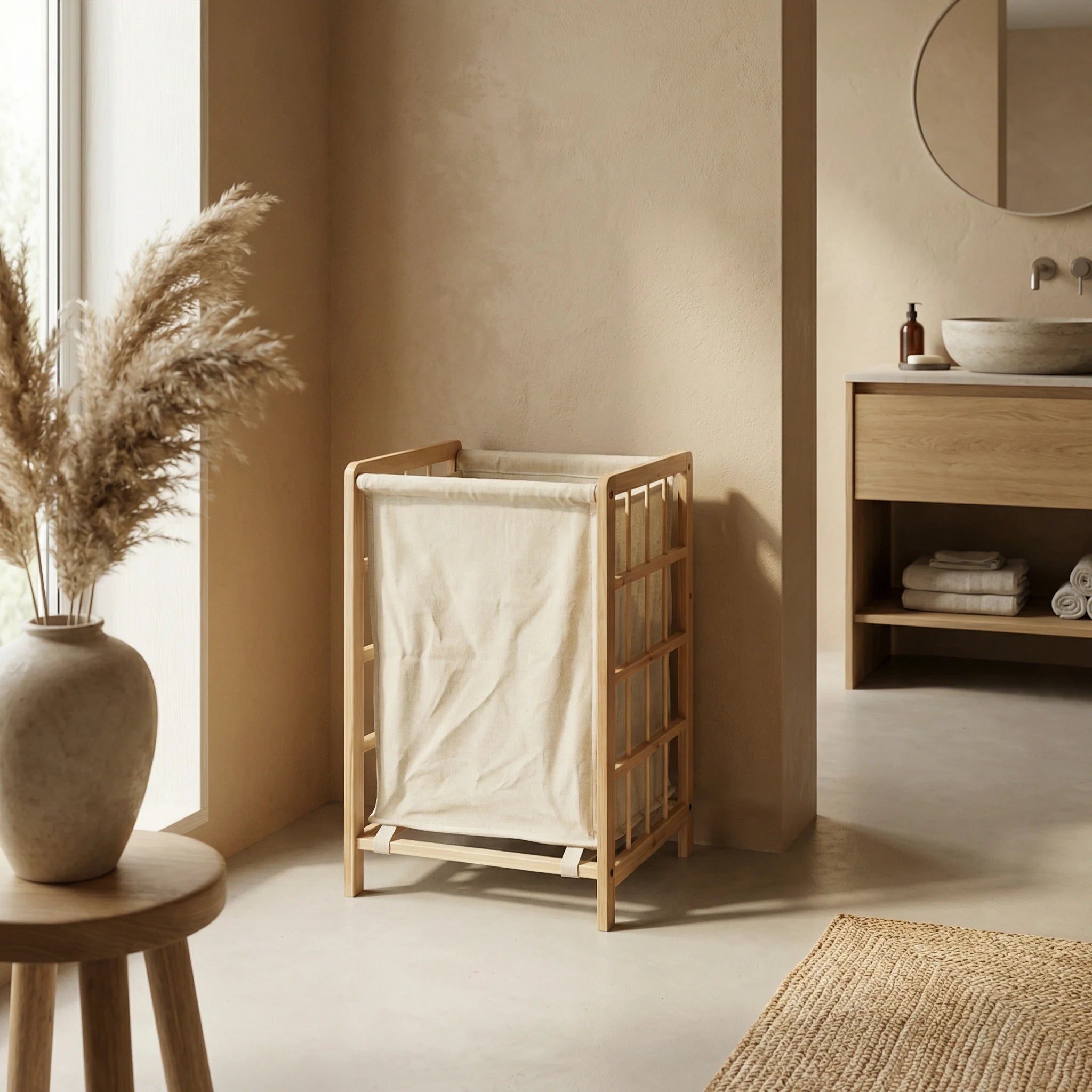 Wood Laundry Basket
