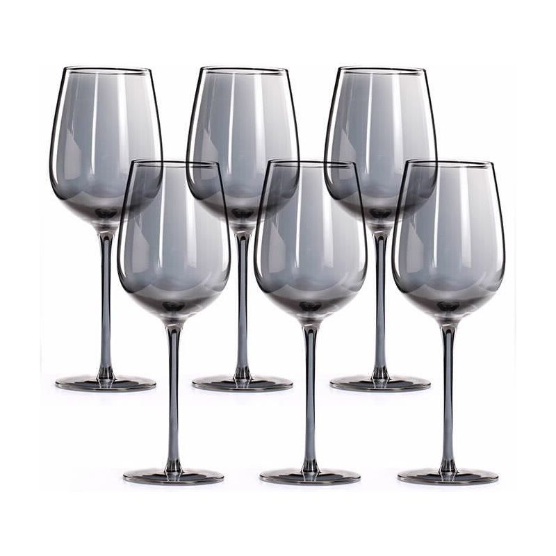 Set 6 Wine Glasses 440ml Black VENETO