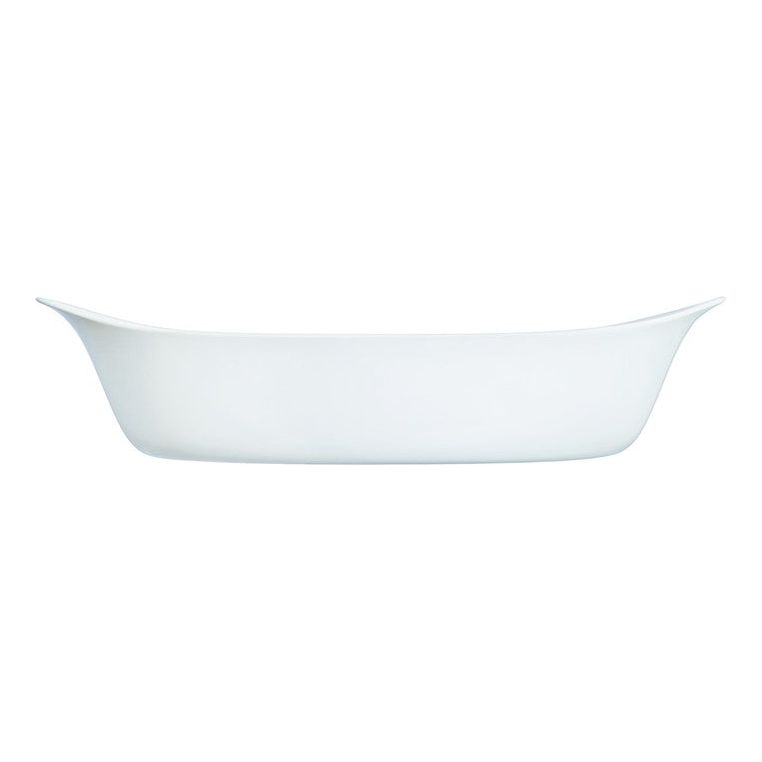 White Glass Baking Dish Oval 38*23 SMART CUISINE