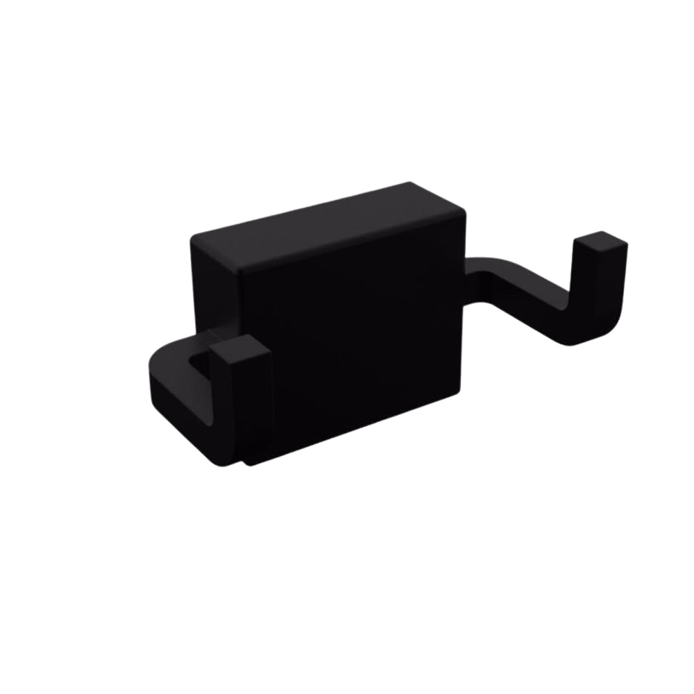 Hanger Double Square Black Adhesive Smart