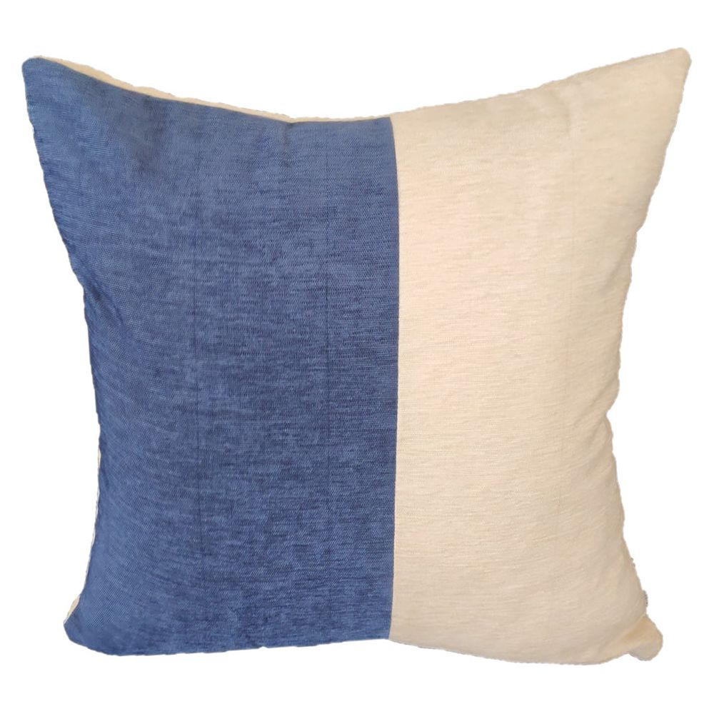 Blue Pillow Cover Decor 46*46 White Fabric Velvet