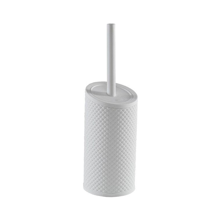 Rattan White Toilet Brush Crown