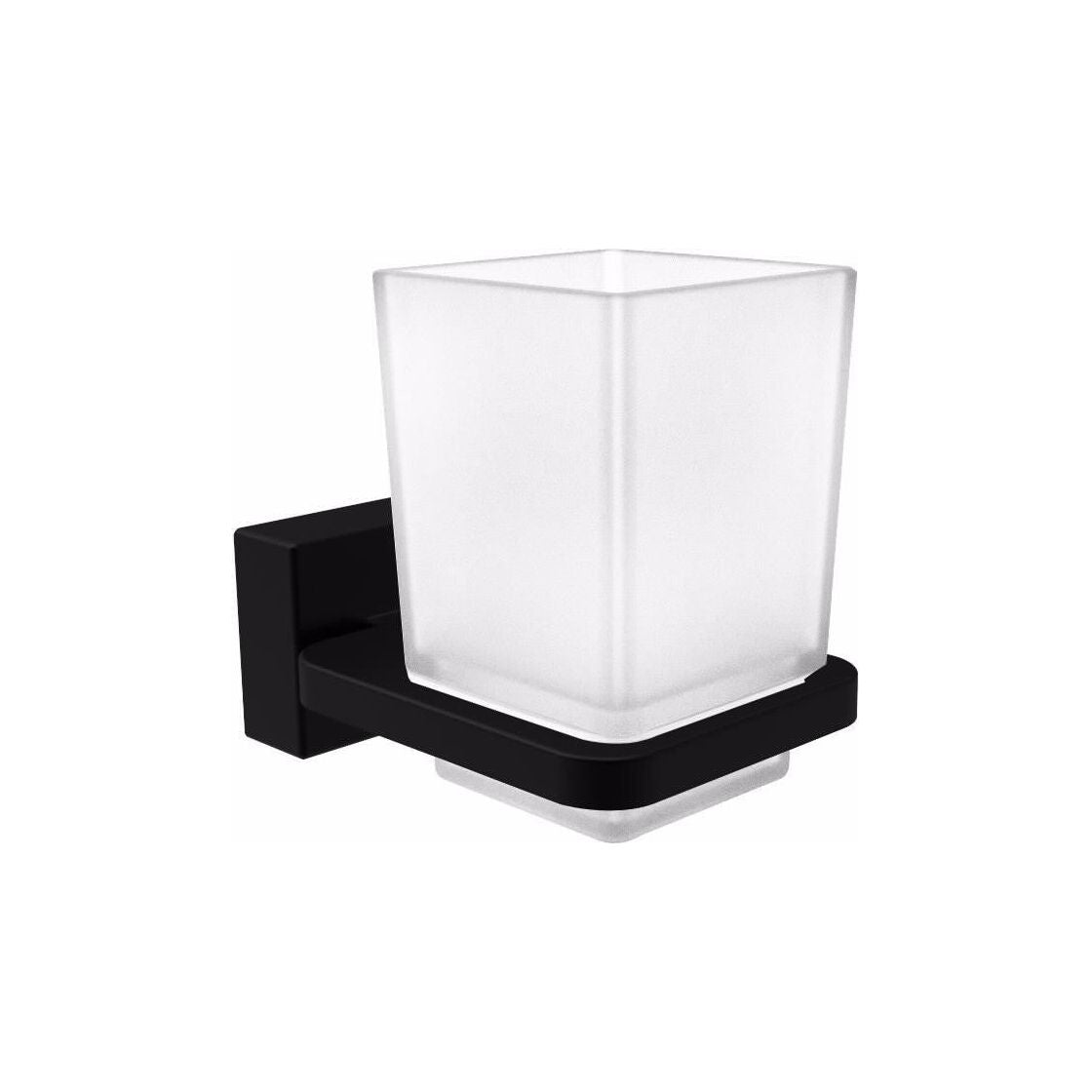 Cup Brushes Teeth No Drilling Square Black Adhesive Smart