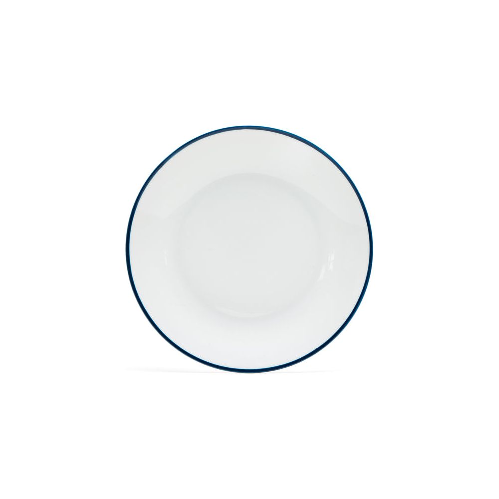 Serving Plate Appetizer 21 Stripe Blue