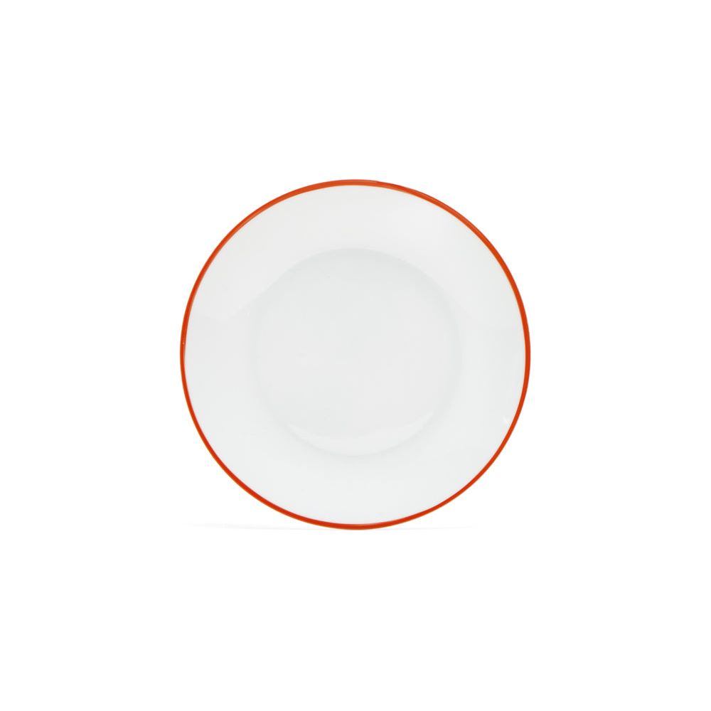 Serving Plate Appetizer 21 Stripe Red