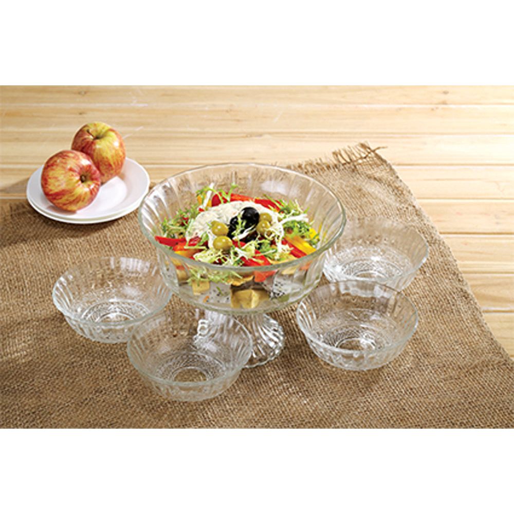 Small Set Bowl + 4 Bowls Glass