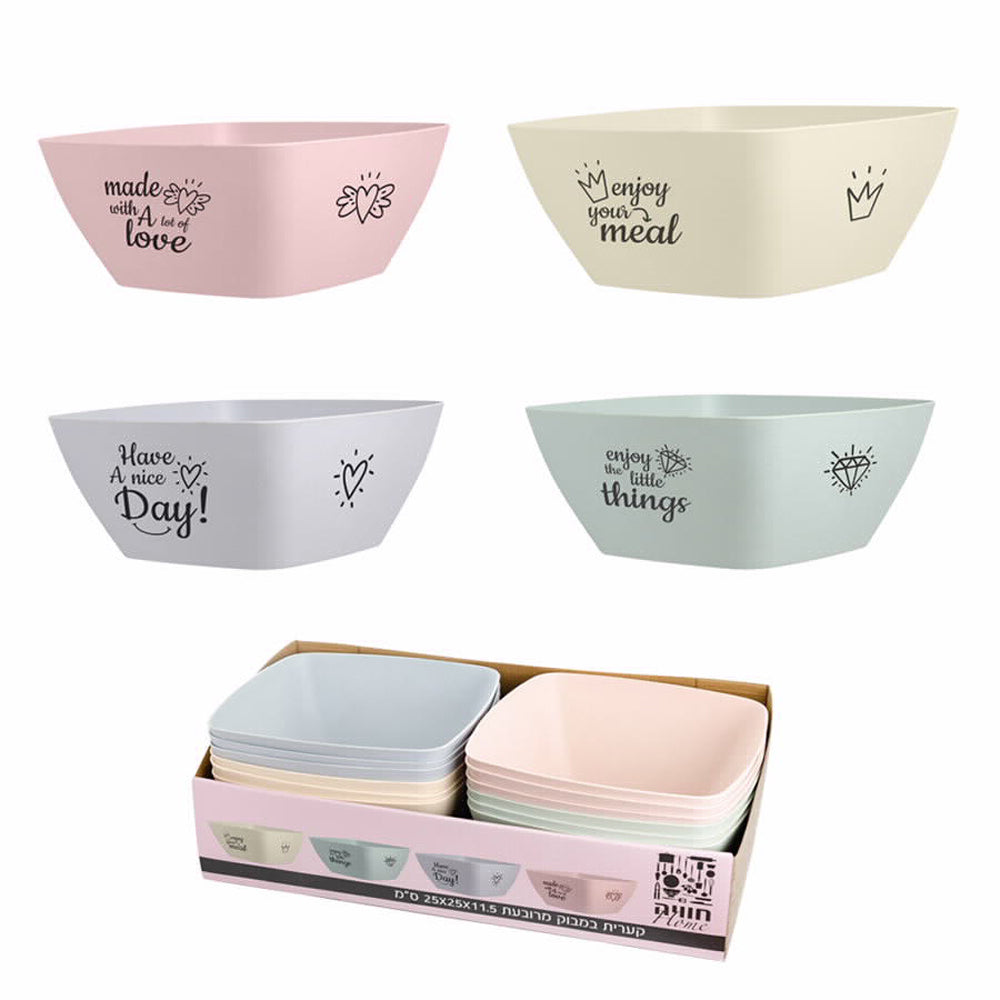 Bamboo Square Bowl 11.5*25*25cm