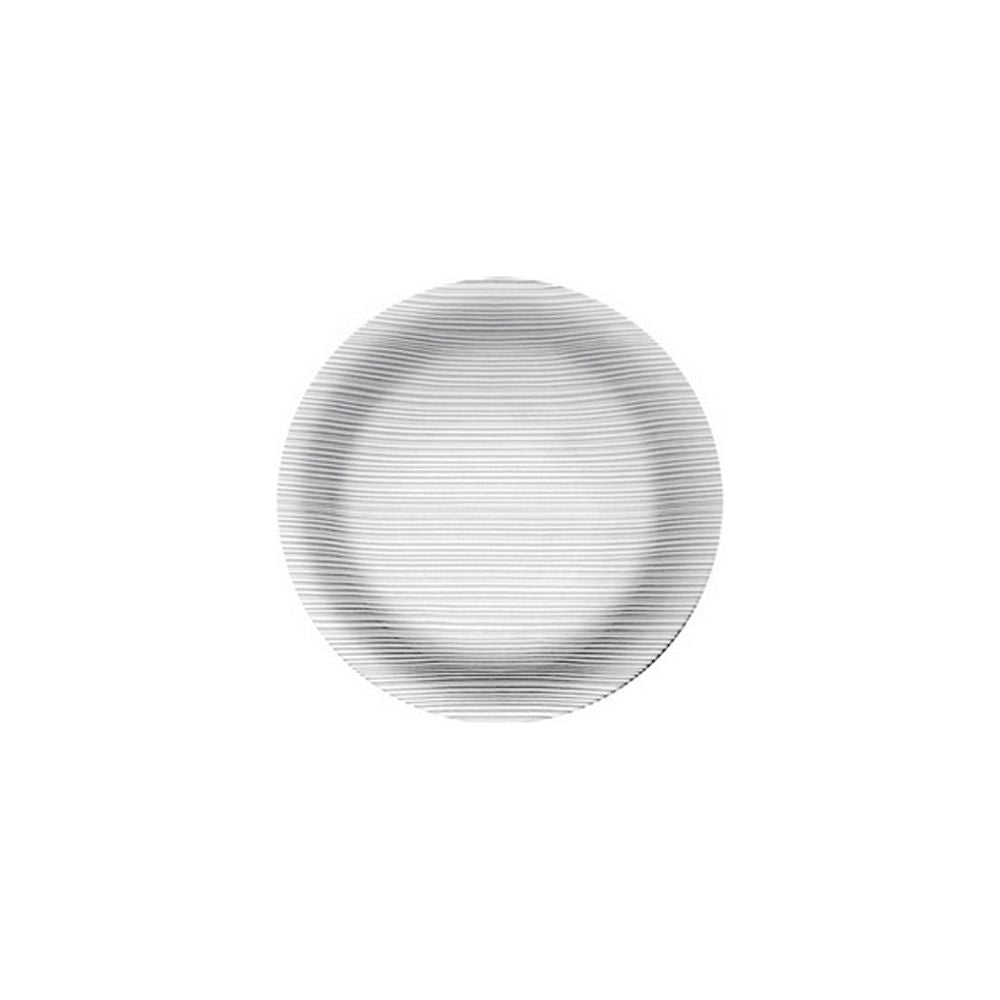 Serving Glass Plate Appetizer 19cm Striped