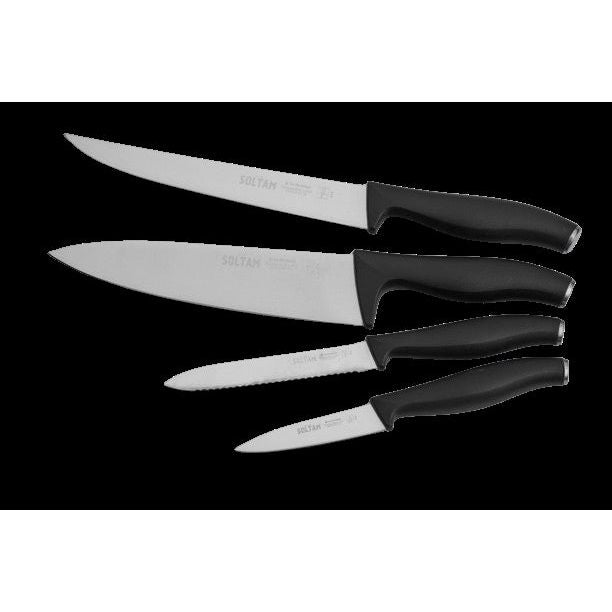 Set 4 Knives Luxury Handle Black Soltam