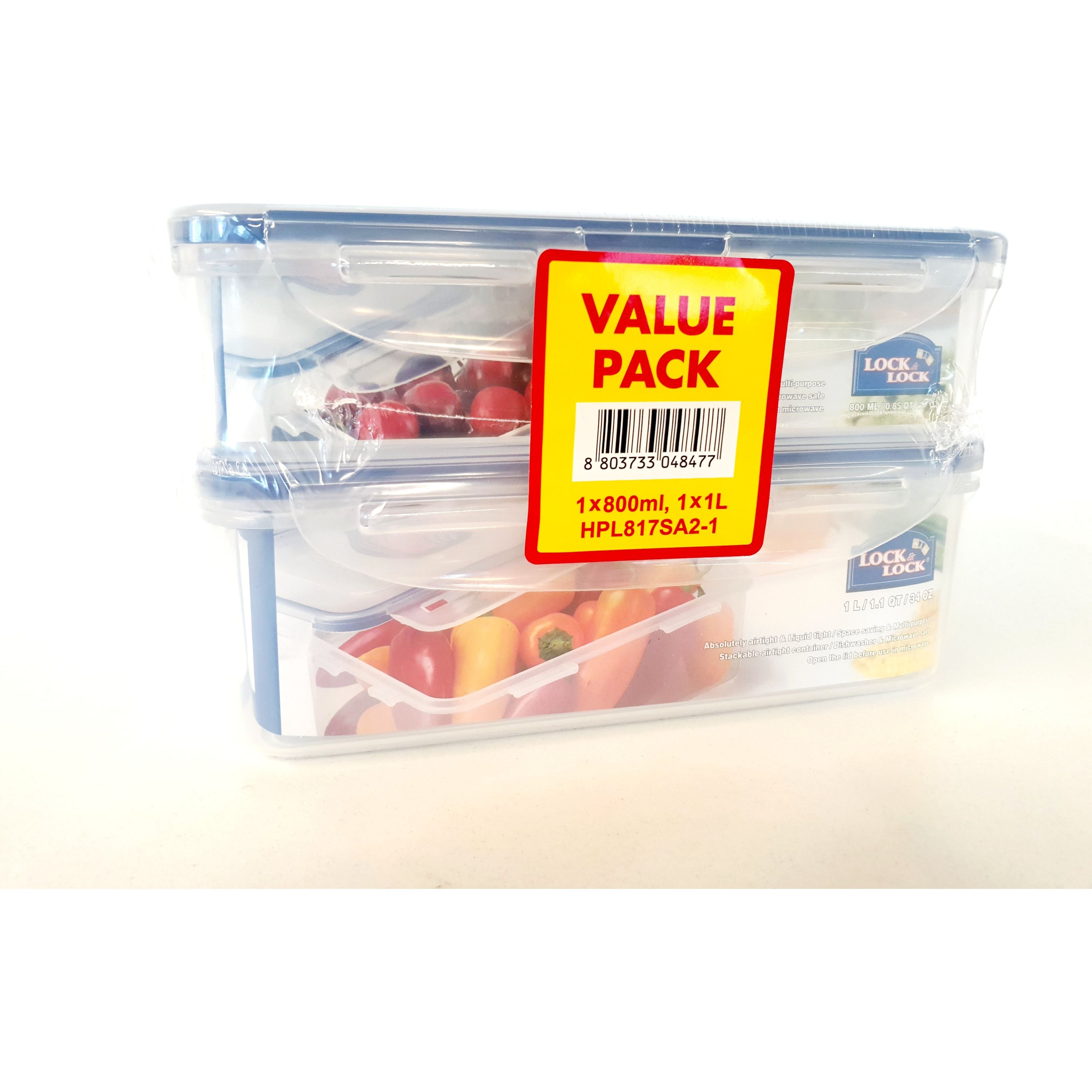 Plastic Set 2 Boxes 1L + 800ml L&L