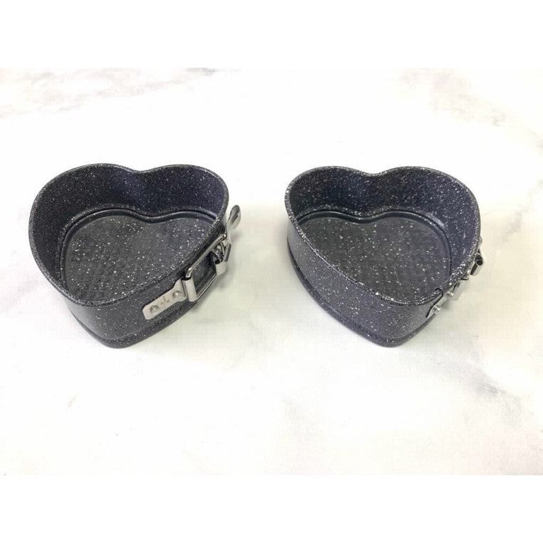 Set 2 Pans Heart Mini 2 4.5*12*11.8cm Carbon Style Bake-it up - Soltam