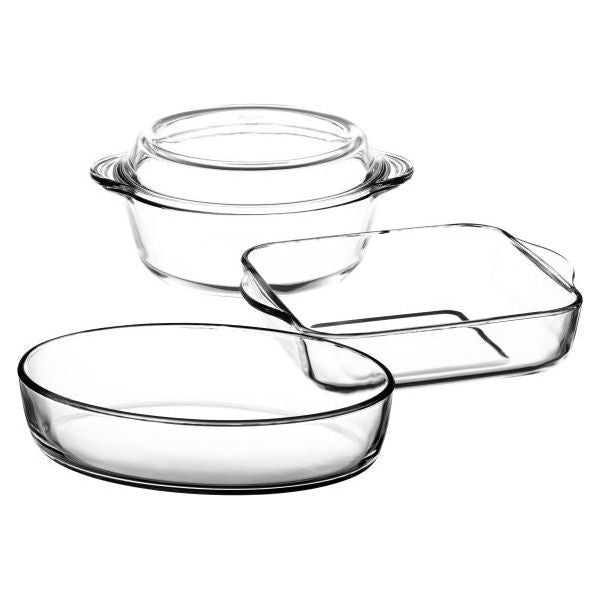 Glass Set Pair Pans Pot