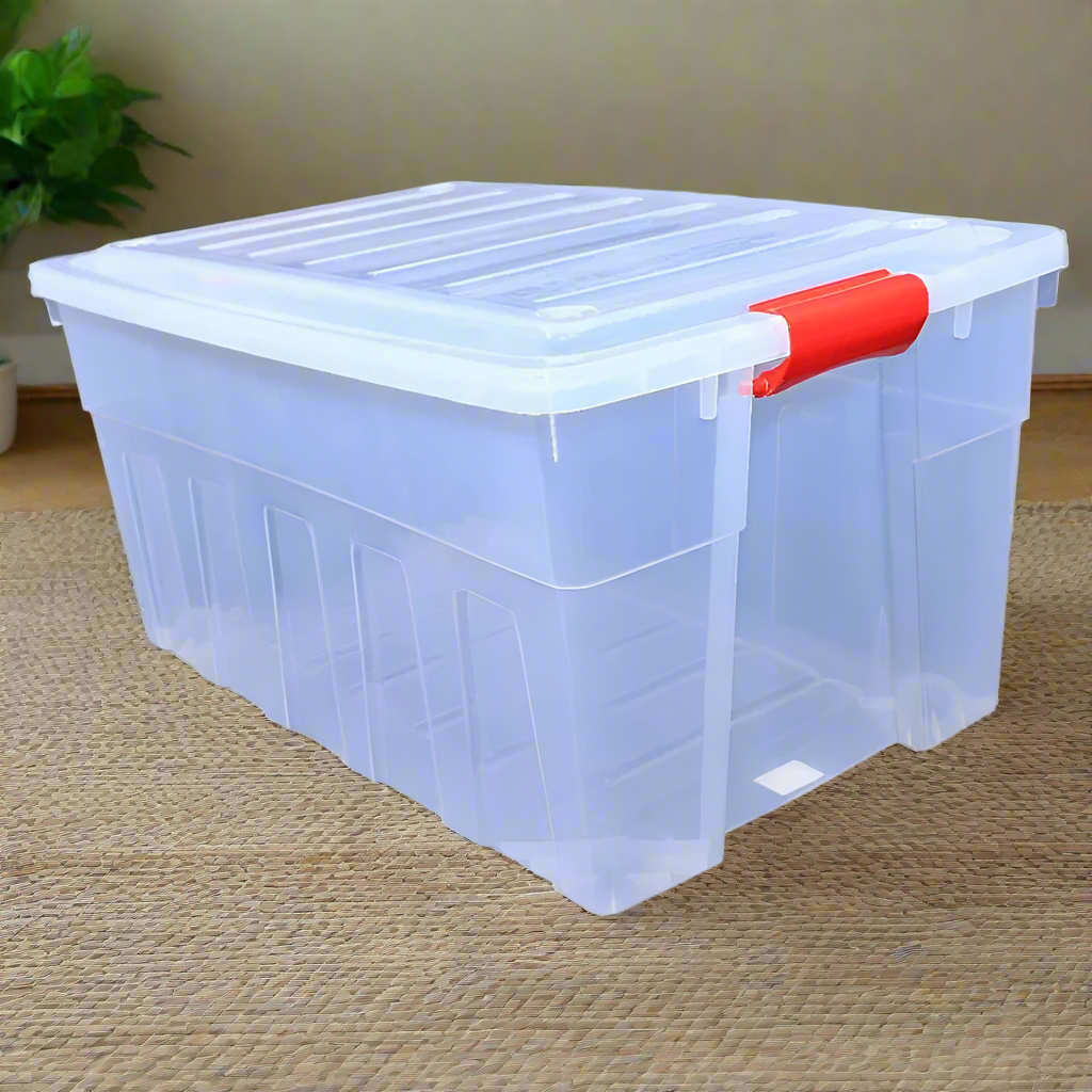 Crate Storage 120L Tall with Wheels Lid
