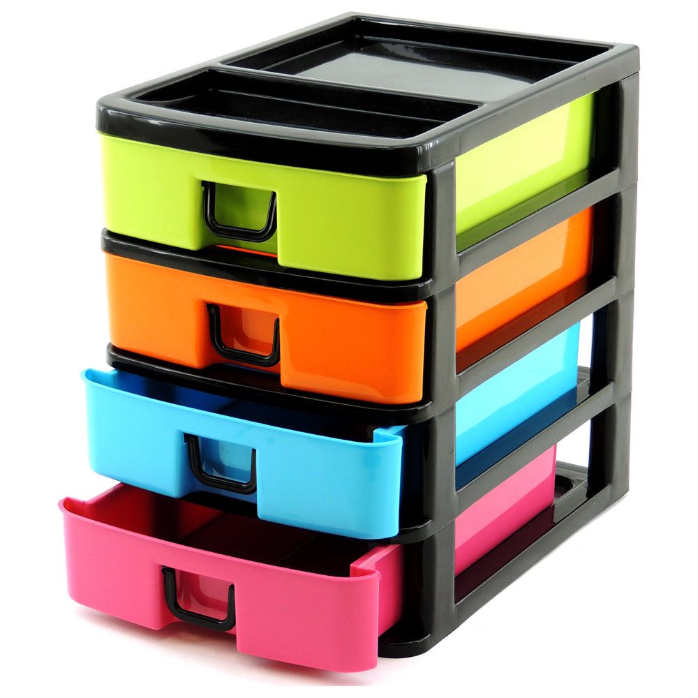 Drawers Storage Plastic 4 Tier A5