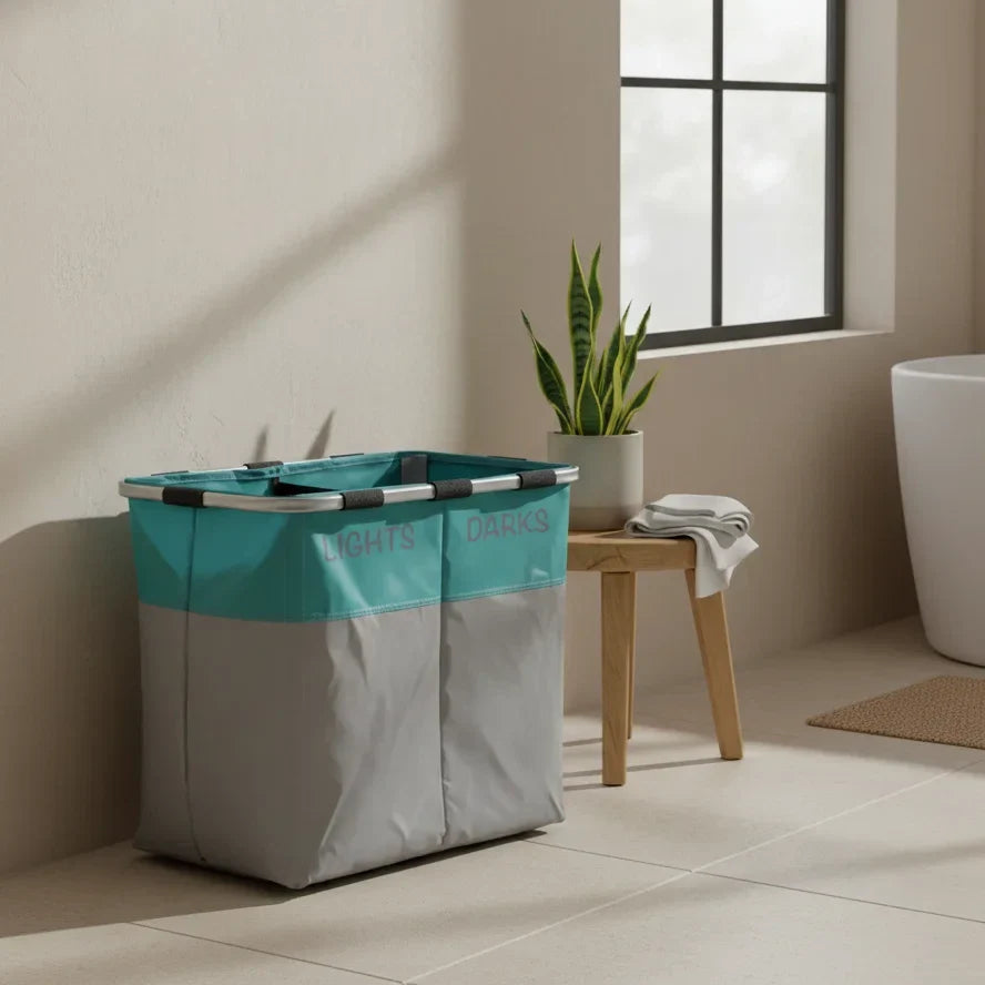 Folding Laundry Basket Divided