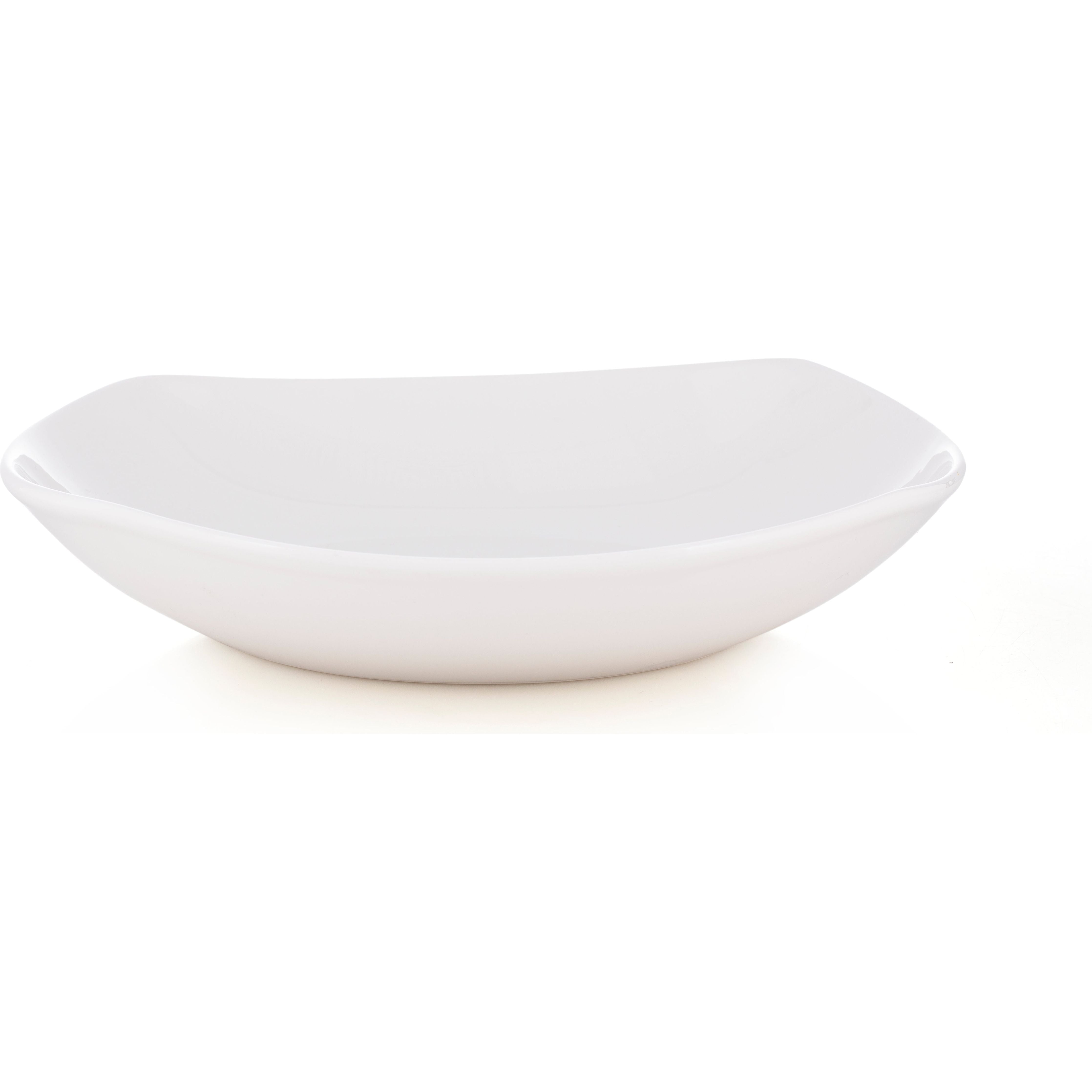 Serving Square Porcelain Bowl 25.5cm simply white