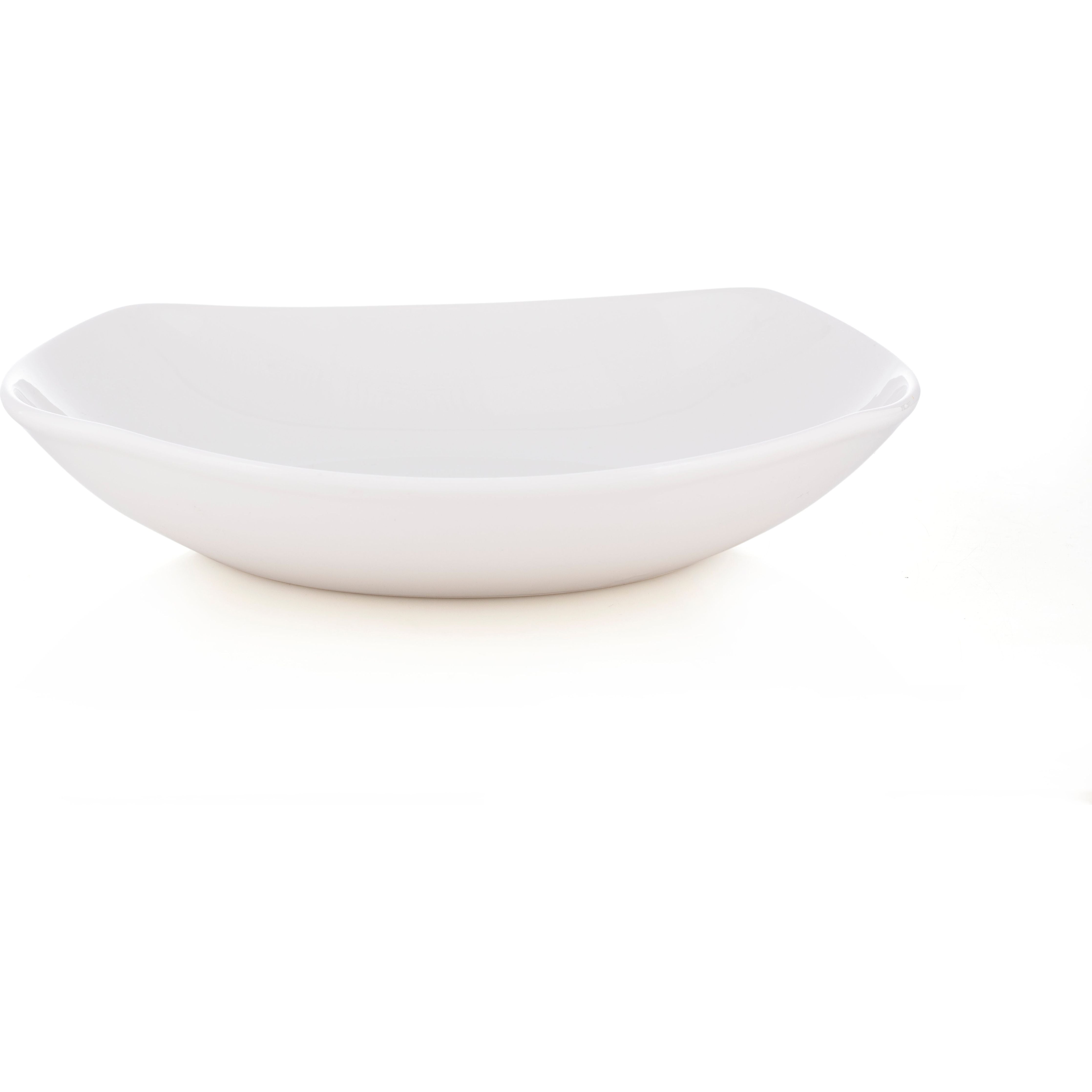 Serving Square Porcelain Bowl 24cm simply white