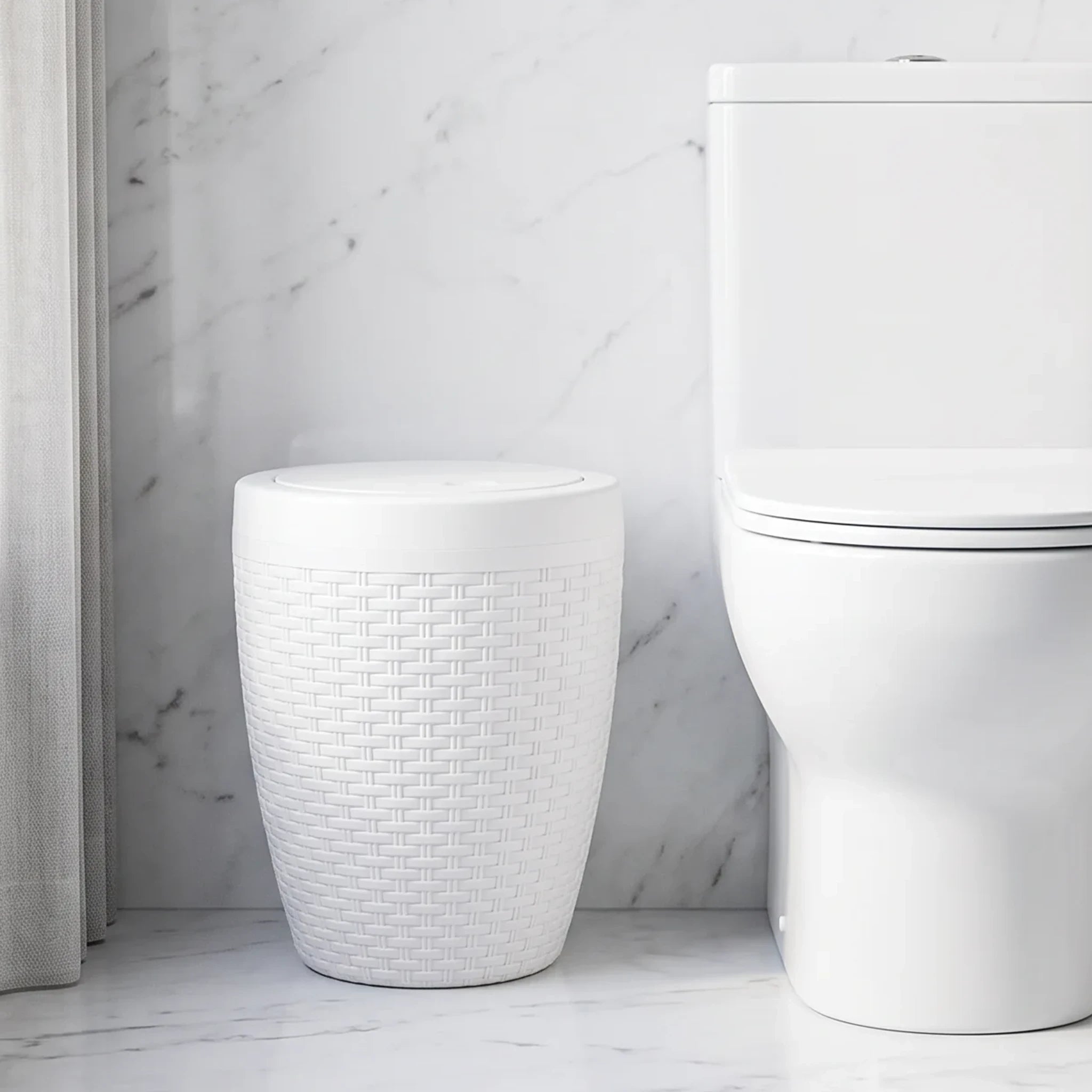 Round White Bin 7L