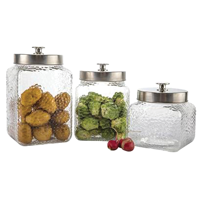 Glass Set Jars 1.2L 1.7L 2.3L