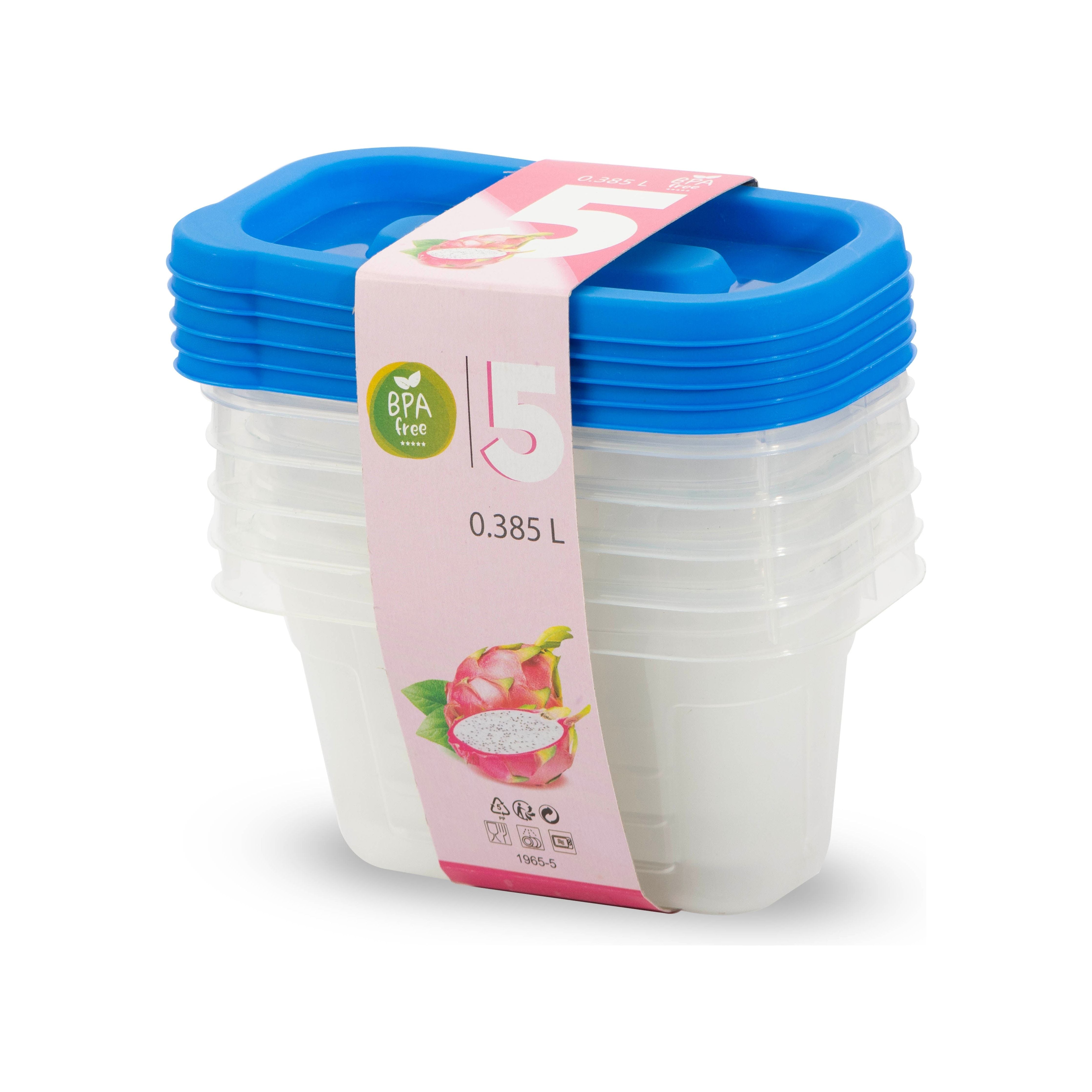 Rectangular Set 5 Boxes 0.385L