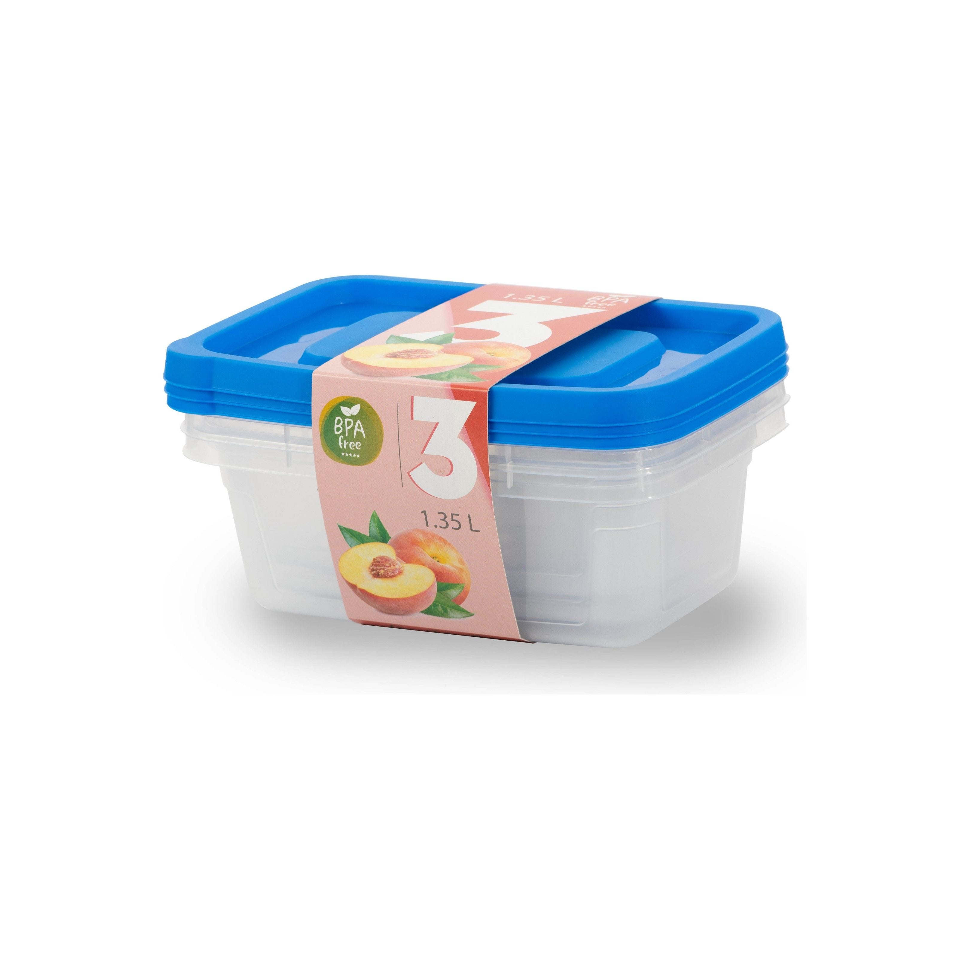 Rectangular Set 3 Boxes 1.35L
