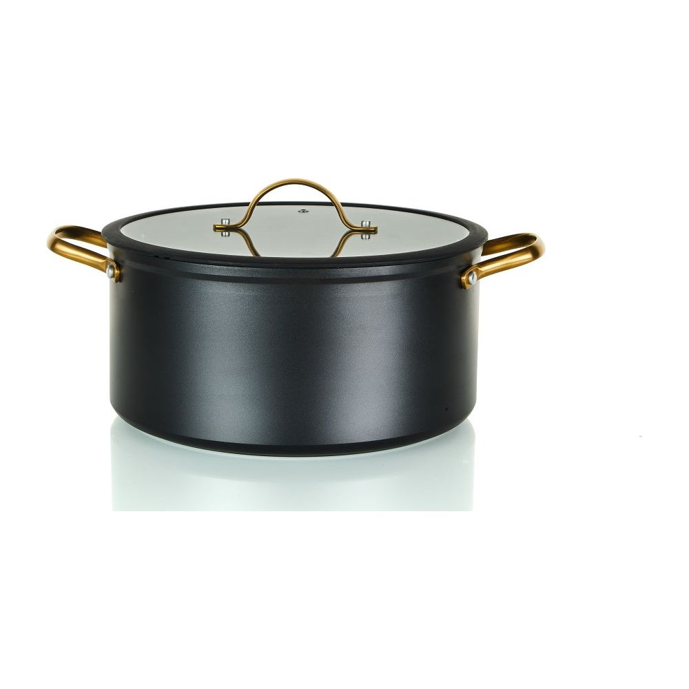 Black Pot 10.5*28cm 6L Handles Gold Platinum Soltam
