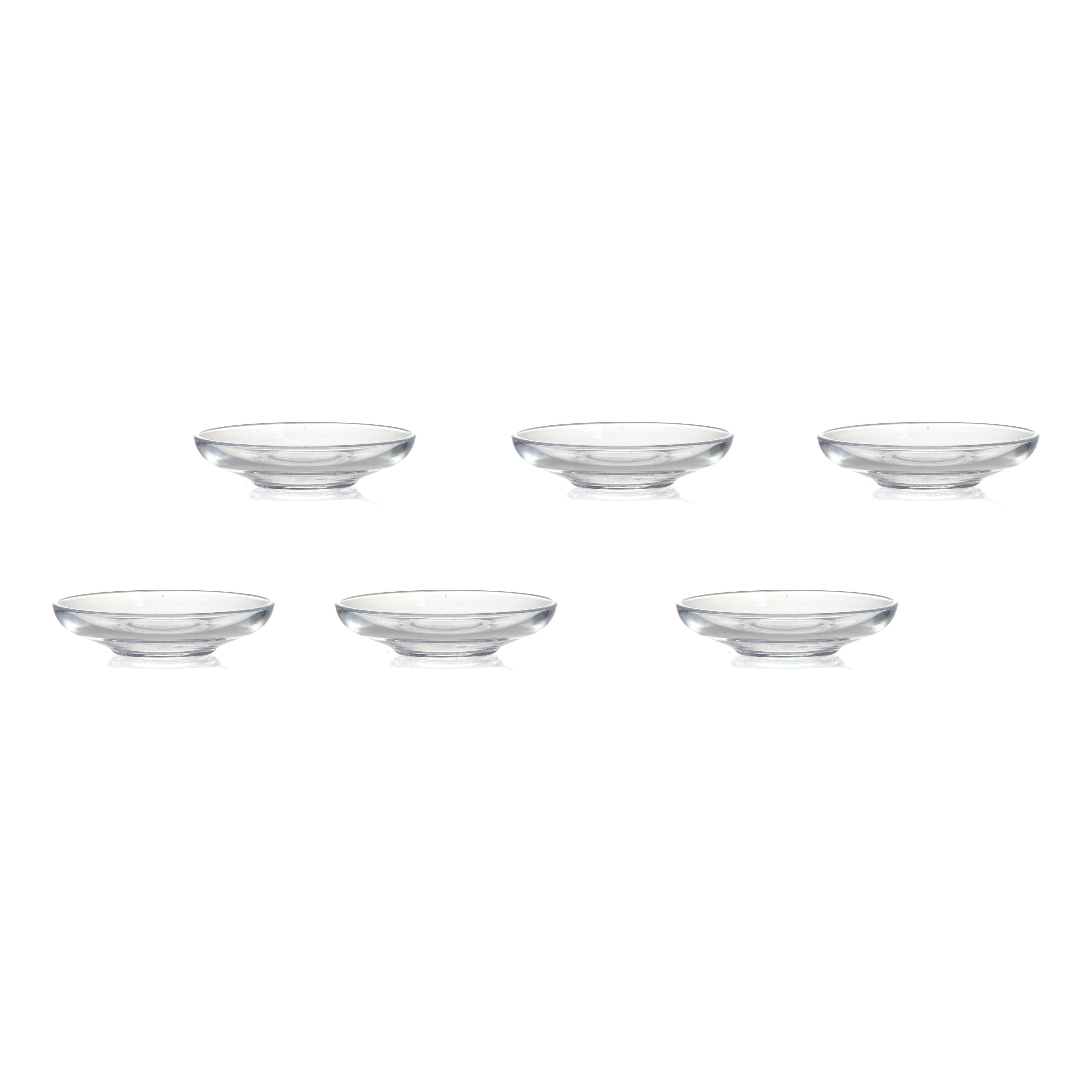 Glass Set 6 Plates Cake