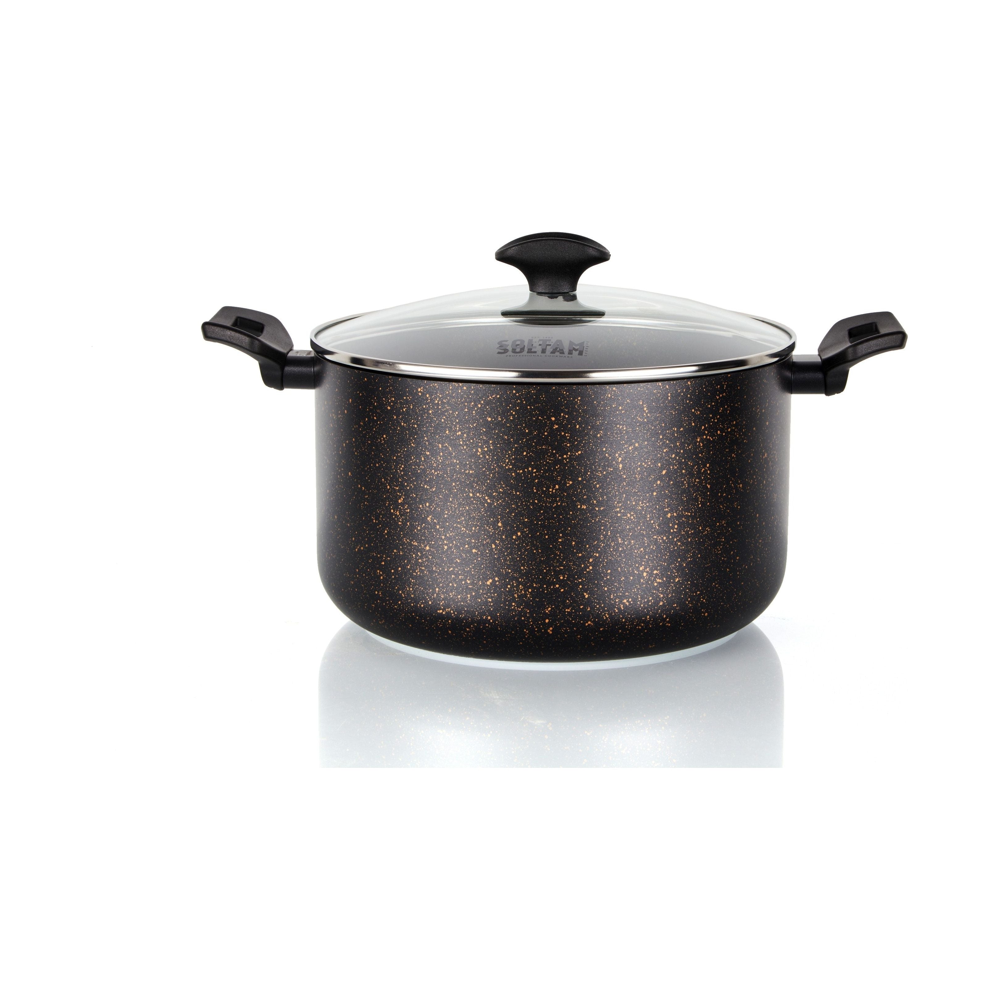 Pot Cooking 26cm 6.5L Optima Coating Marble Soltam