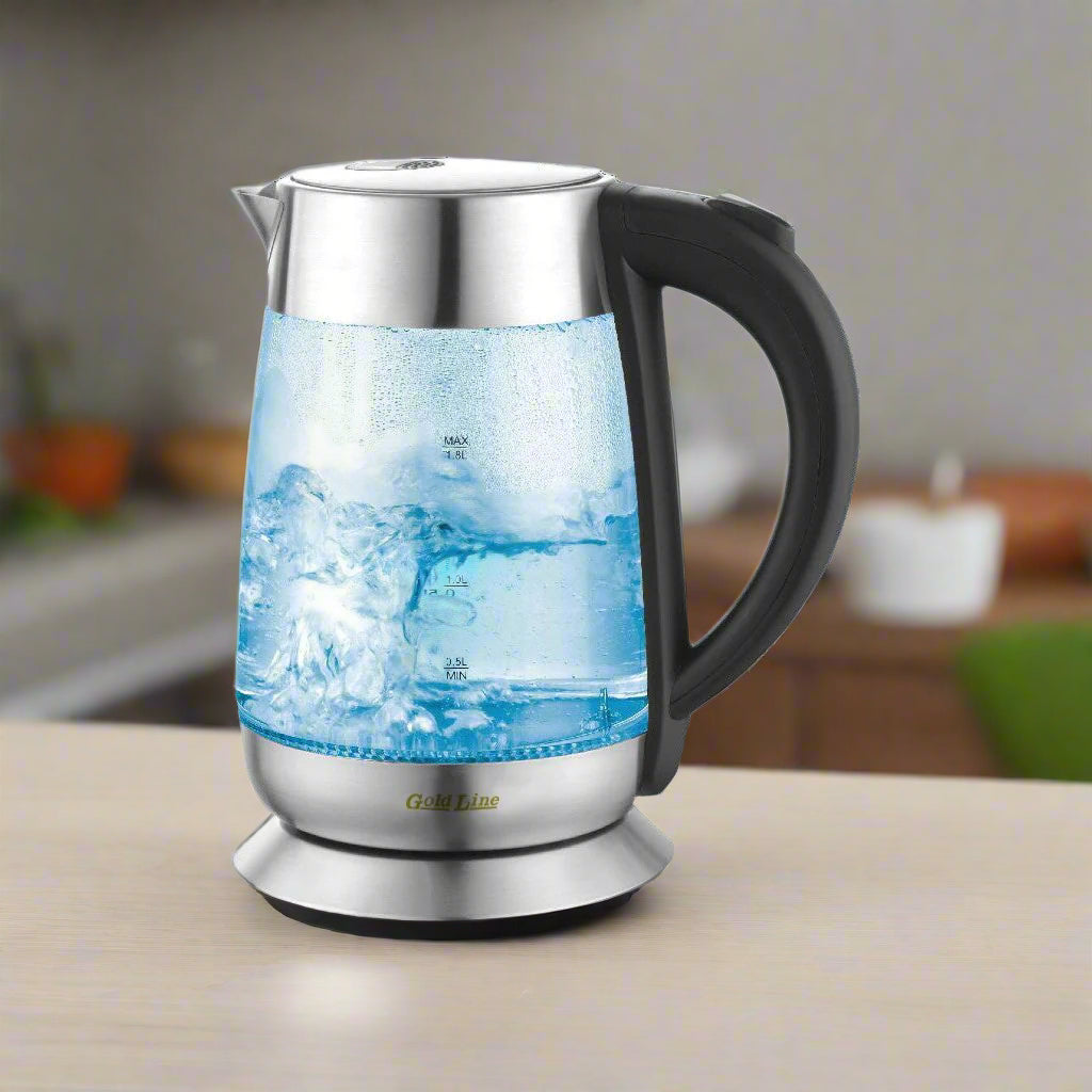 Glass Kettle Designer 1.8L SHARDEN ATL-717 Gold LINE