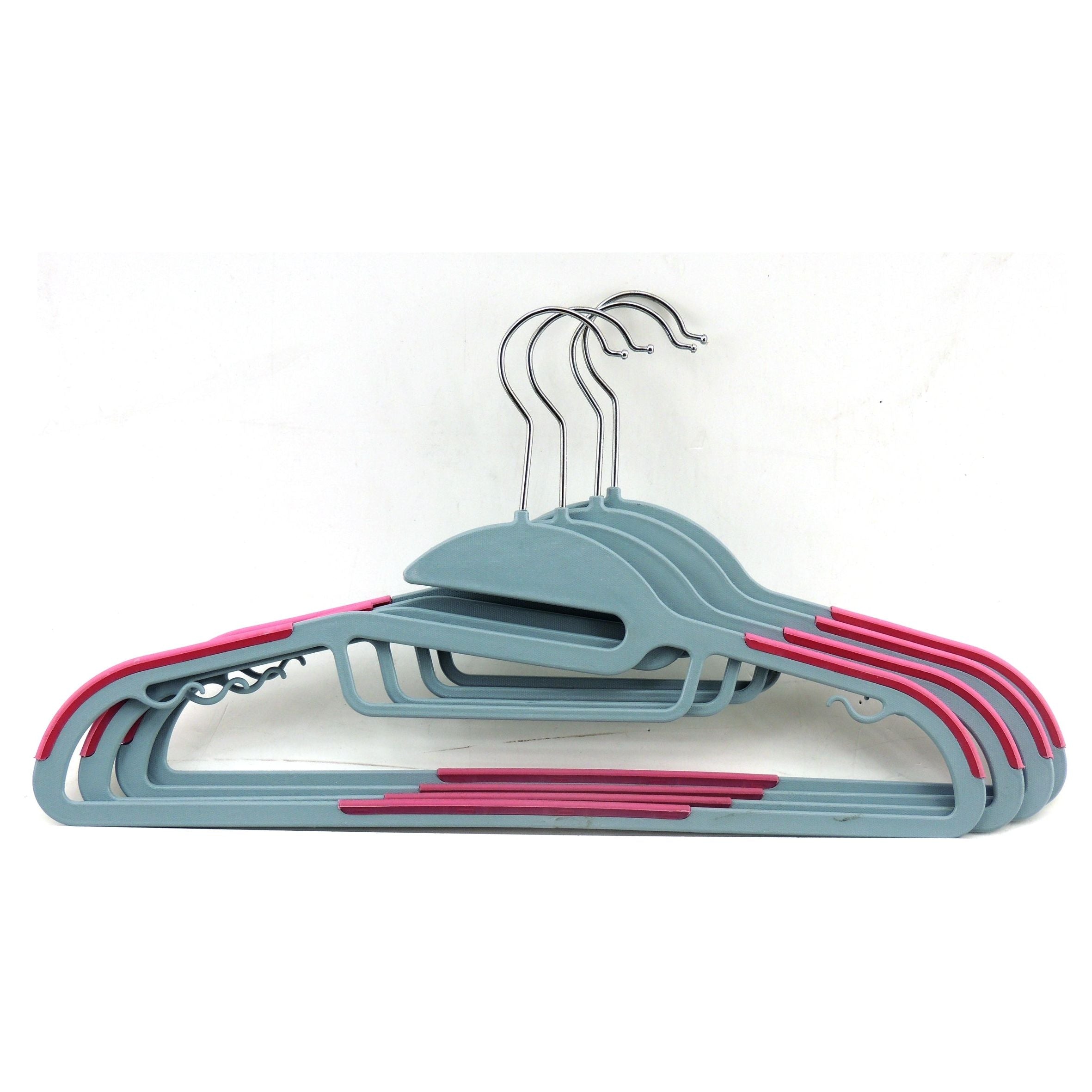 Grey Set 4 Hangers ABS - Pink