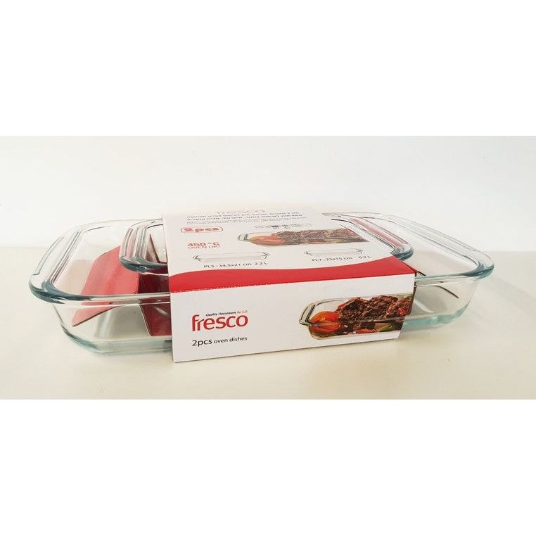 Glass Pair Pans 0.7L + 2.20L