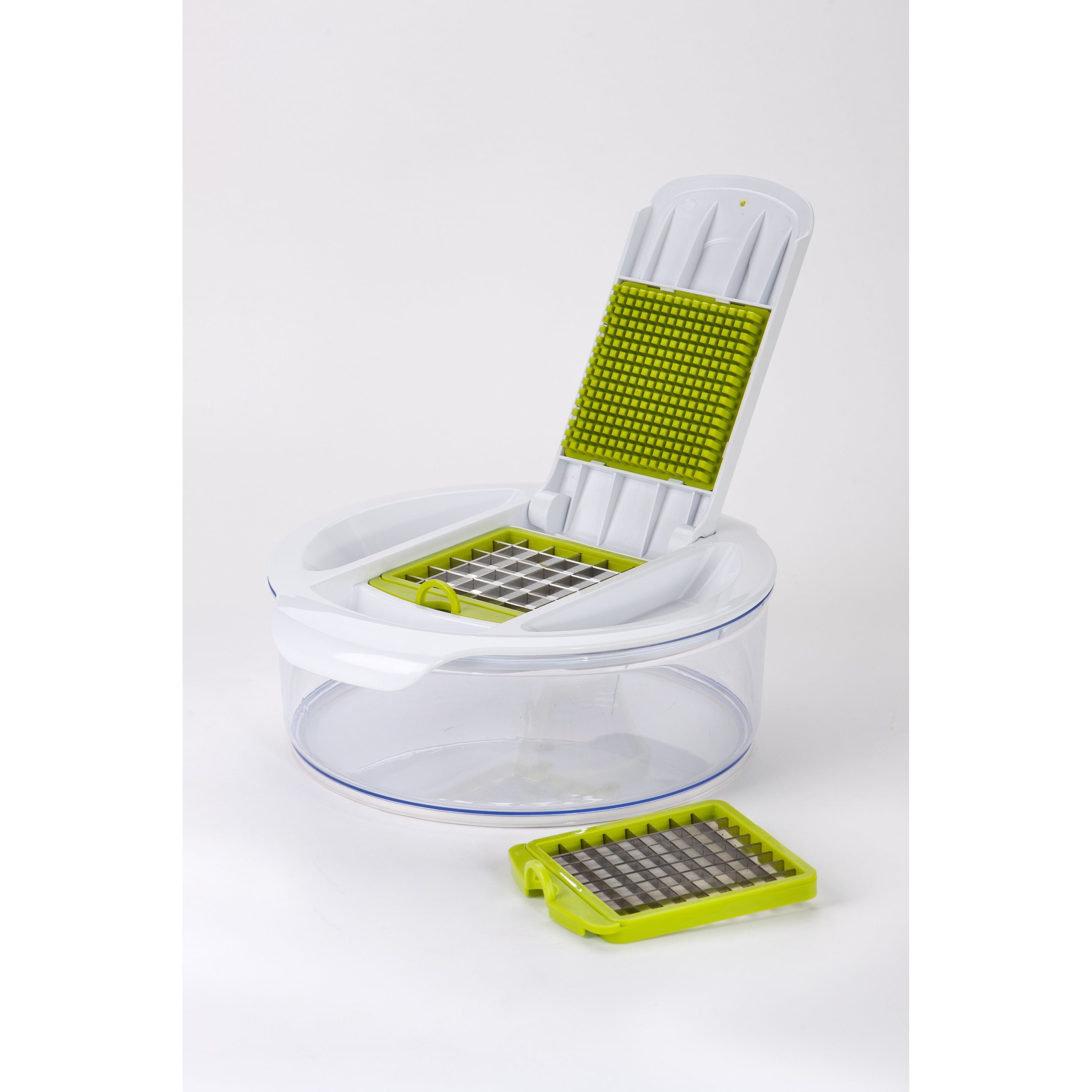 Round Chopper Vegetables 2 Knives Bowl