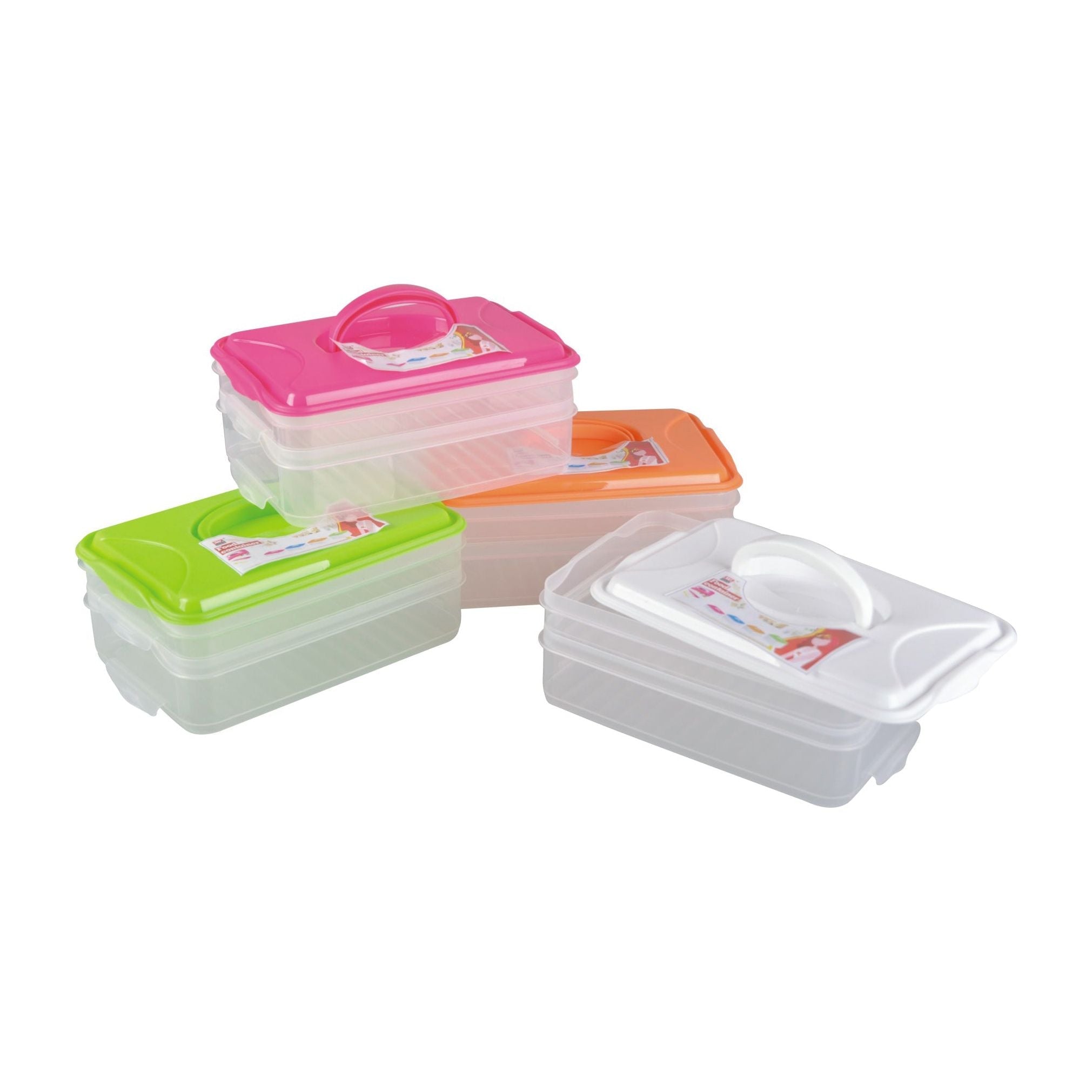 Storage Box 2 Tier 0.8+1.3L with Handle
