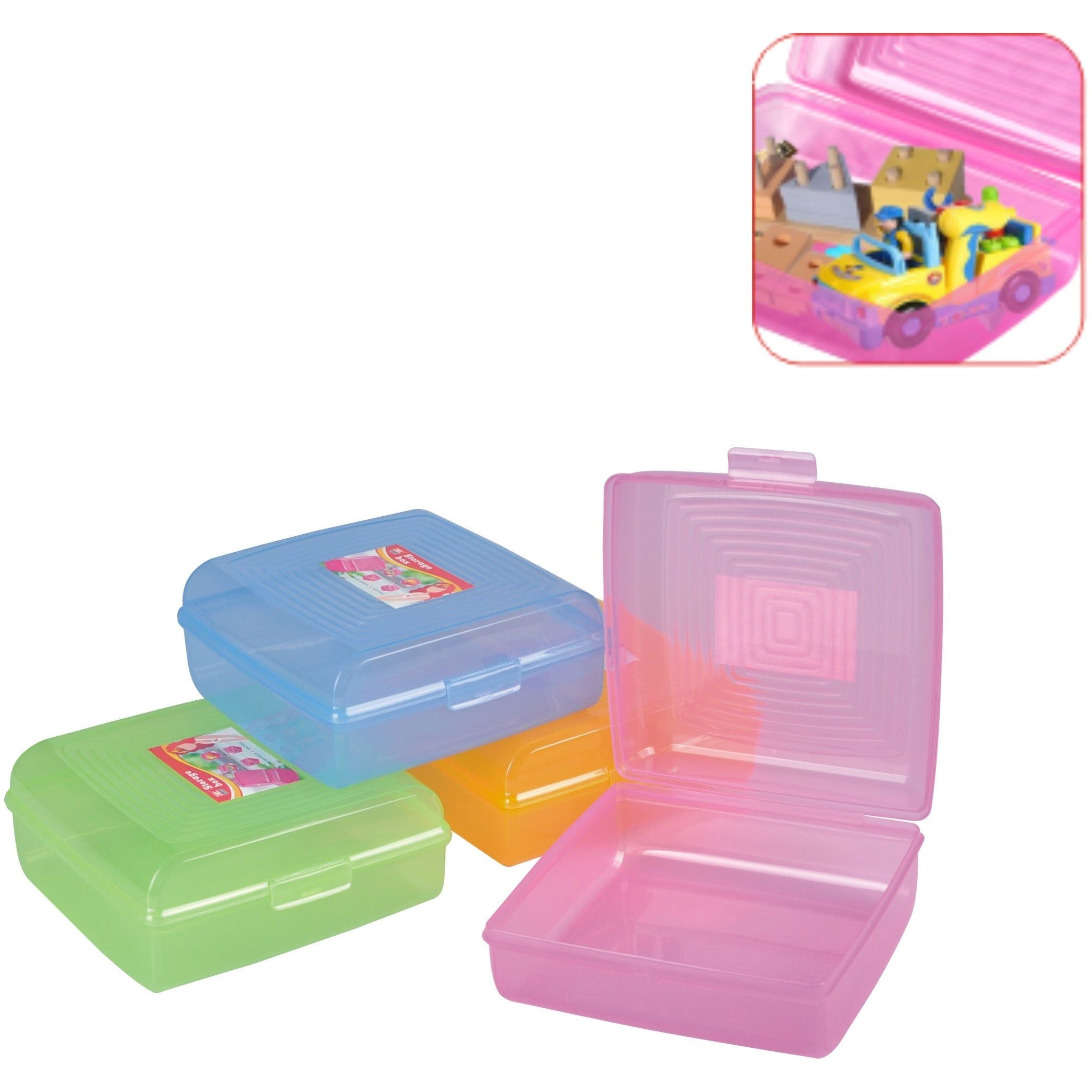 Plastic Colorful Box Food 20.1*20.1cm