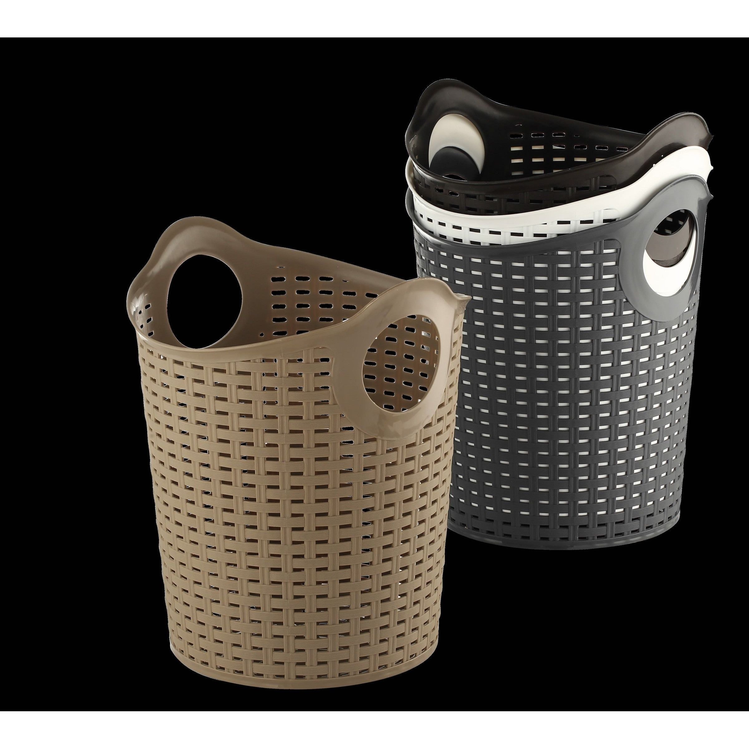 Round Rattan Basket 29cm Imitation