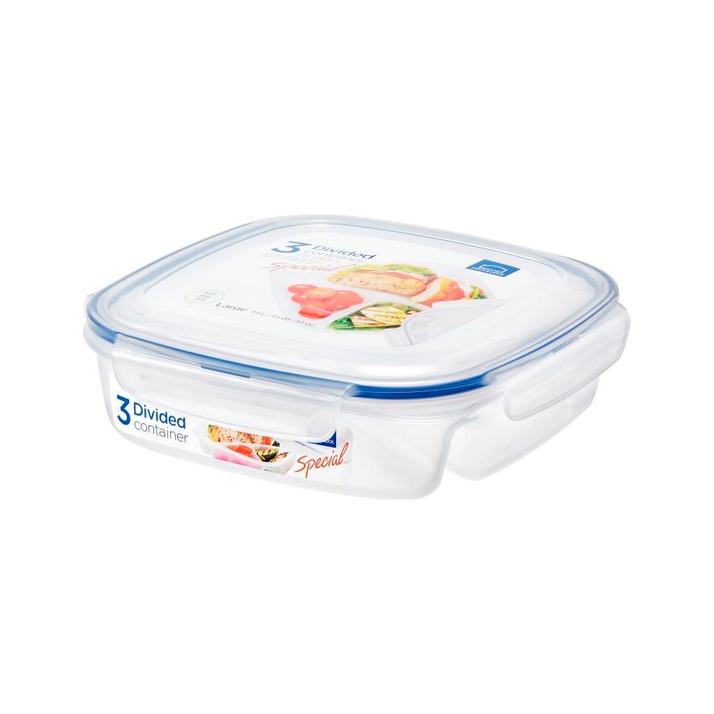 Plastic Square Box 1.5L Divided L&L