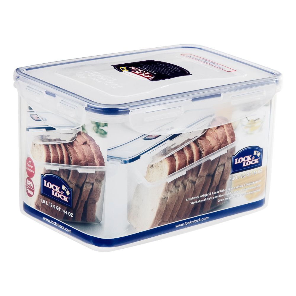 Plastic Rectangular Box 1.9L L&L
