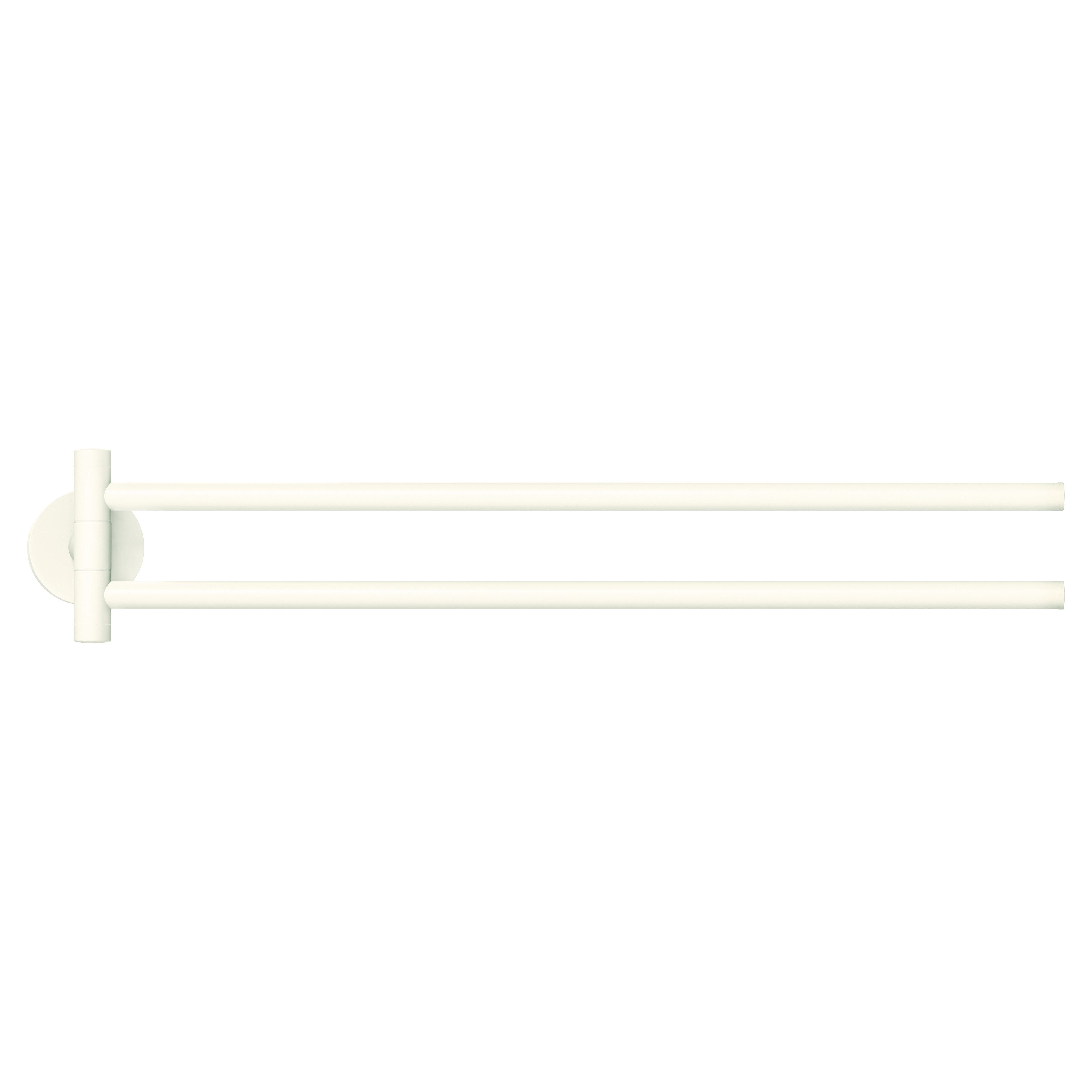 Towel Rack 2 Arms MOON White