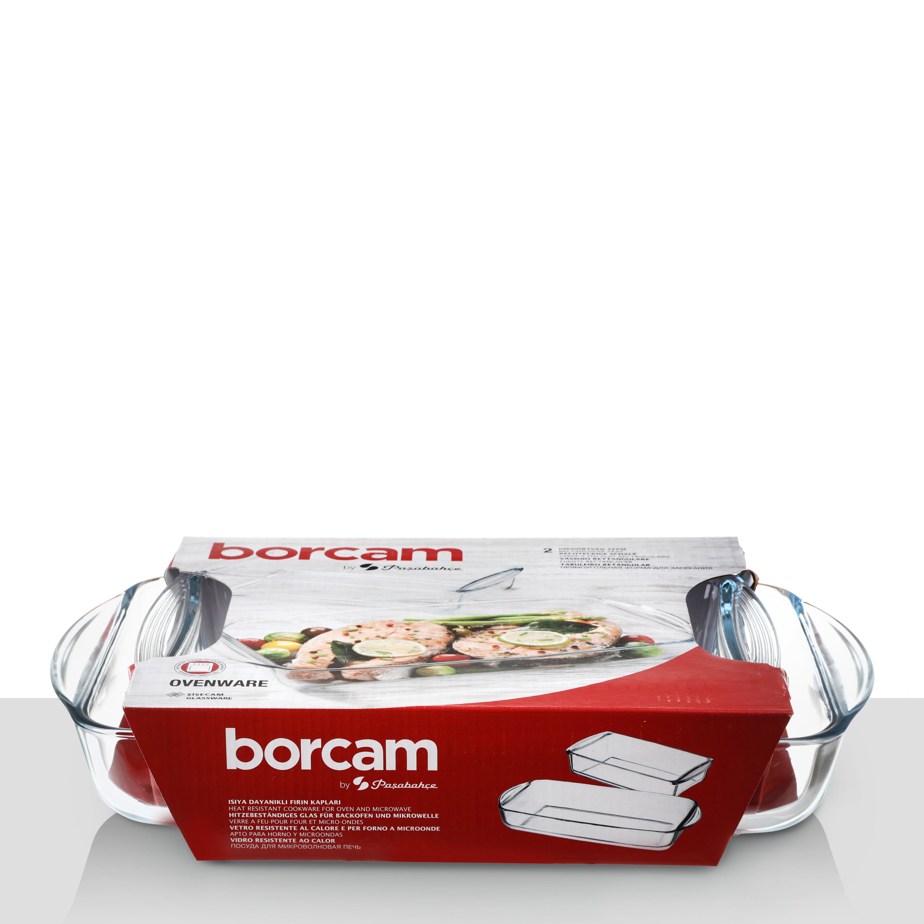 Glass Pair Pans 1.95L + 1.32L Borcam GB