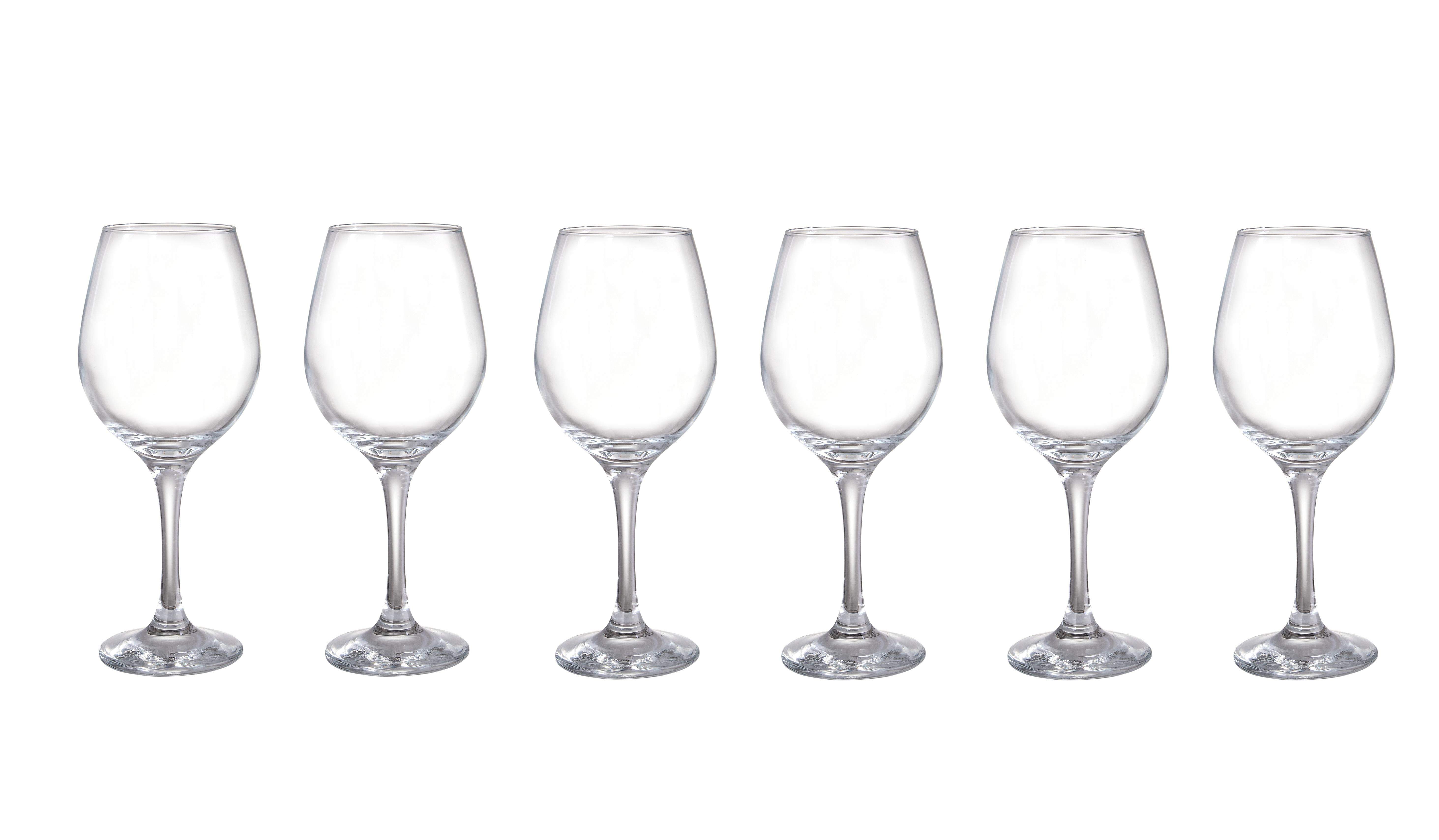 Glass Set 6 Goblets Wine AMBER