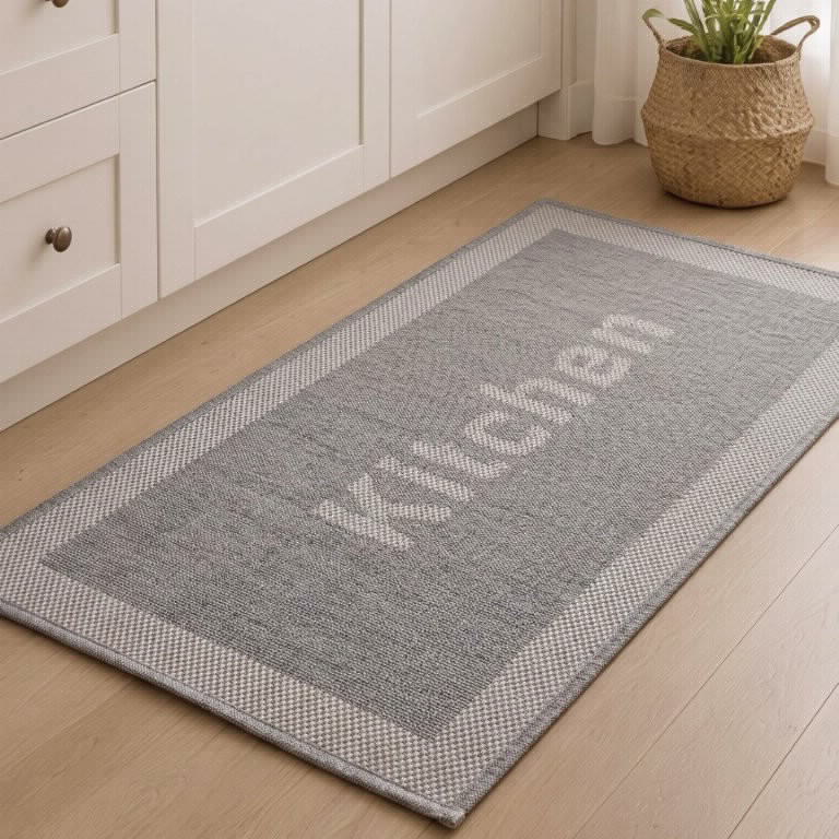 Floor Small Rug 60*120cm Jacquard KITCHEN Grey Light