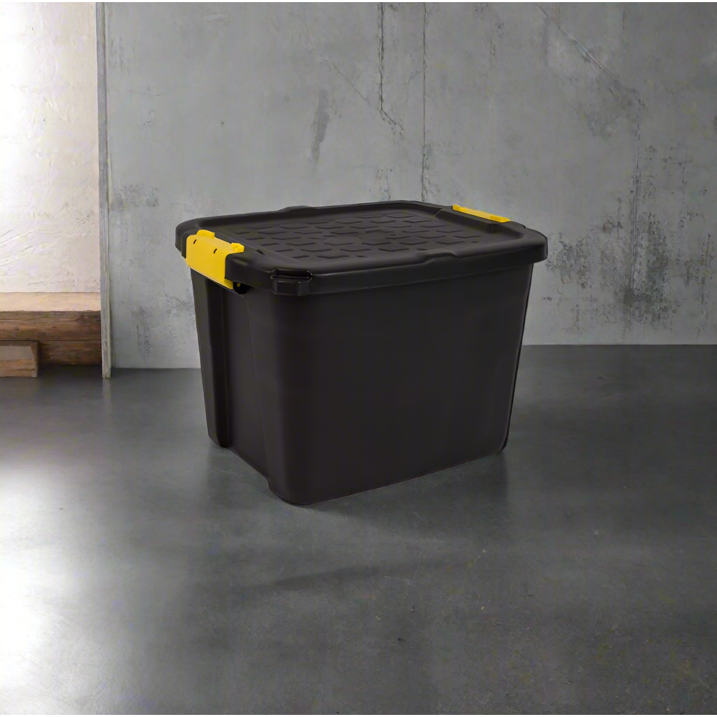 Crate Storage 42L Black Heavy Duty
