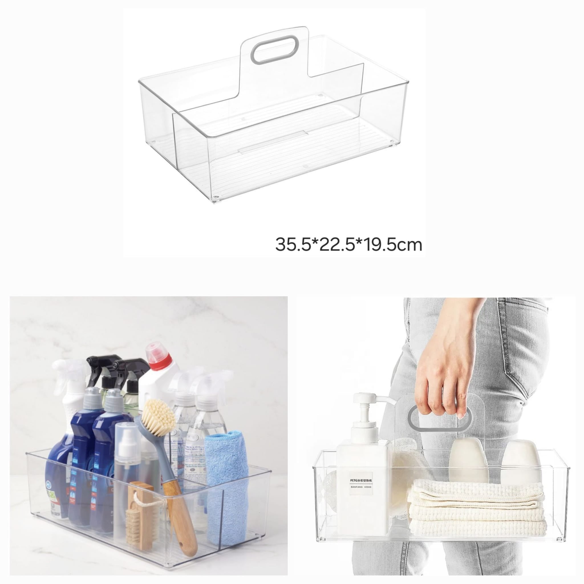 Acrylic Organizer Divided Nice 35.5*22.5*19.5cm