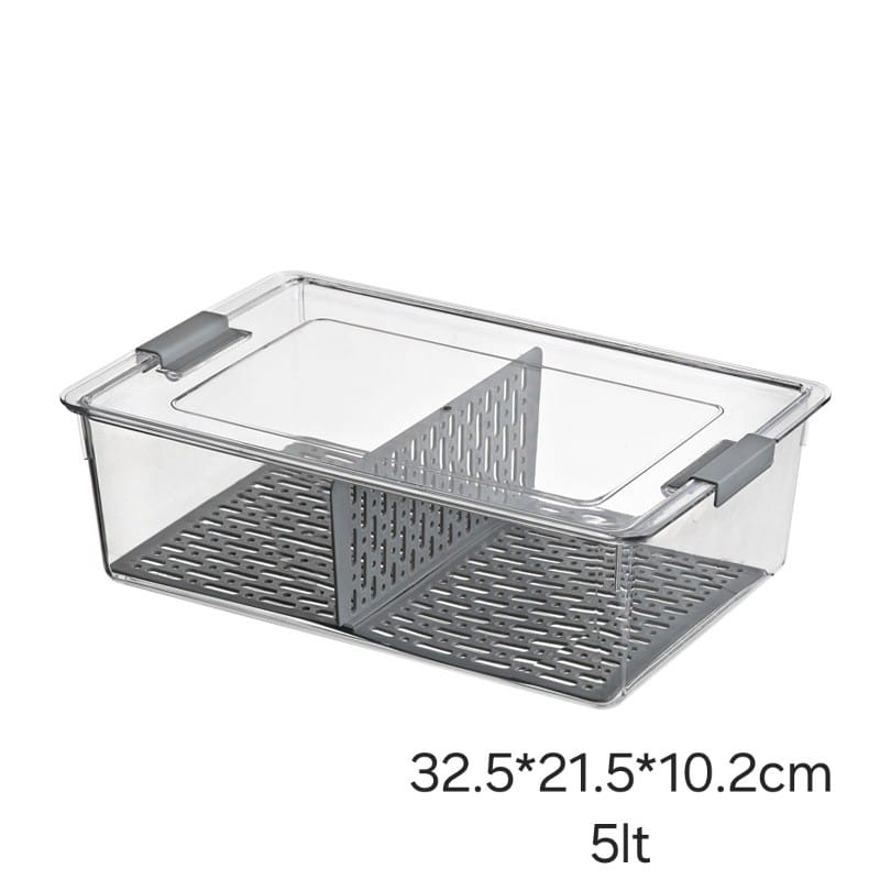 Acrylic Storage Box + Mesh Divided 5LT 23.5*21.5*10.2